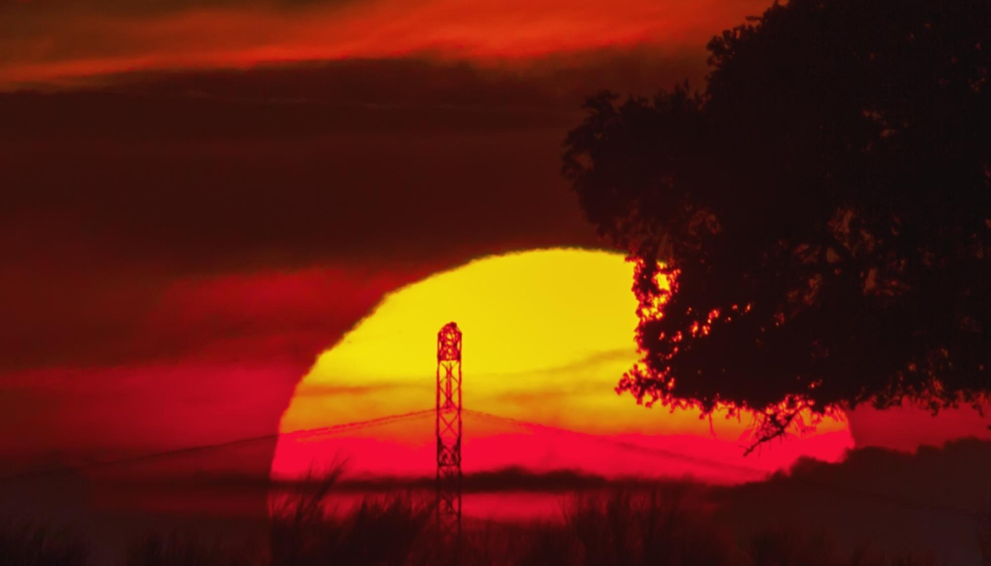 Sol, atardecer, paisaje