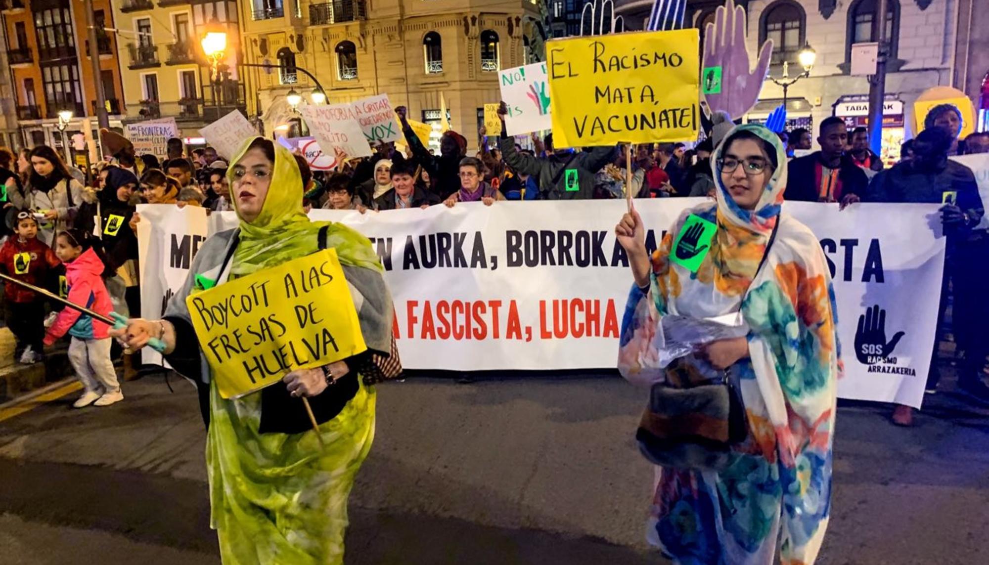 Manifestación antirracista en Bilbao