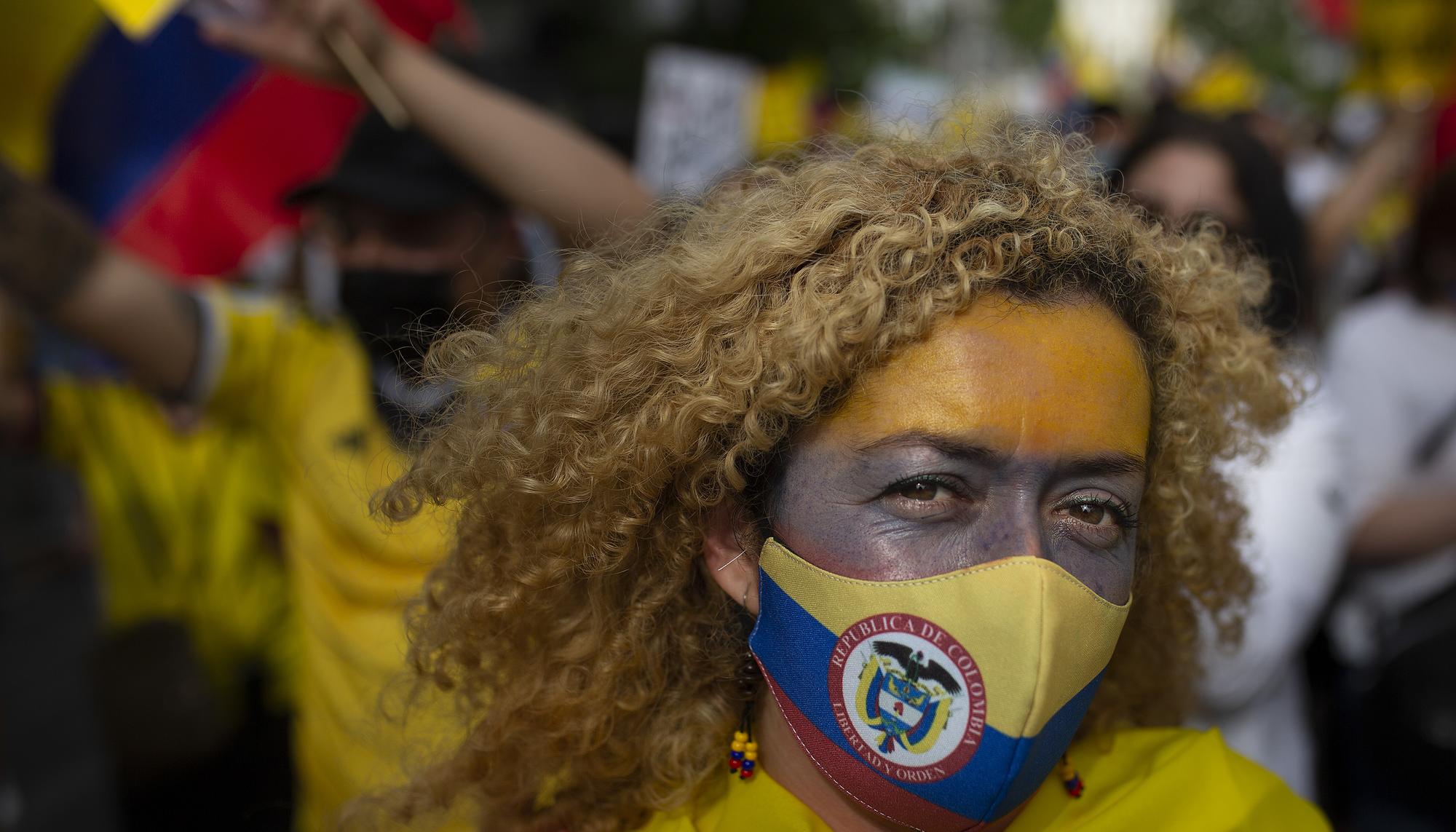 Manifestación por Colombia en Madrid 2