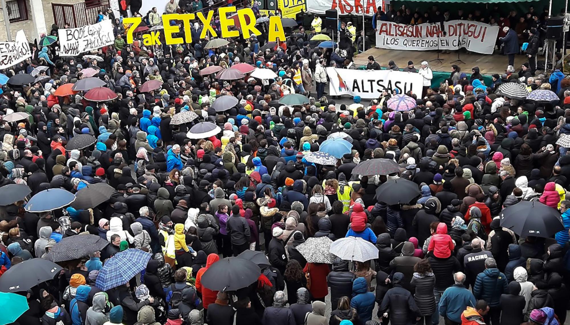 Manifestación en apoyo a los imputados del caso Altsasu