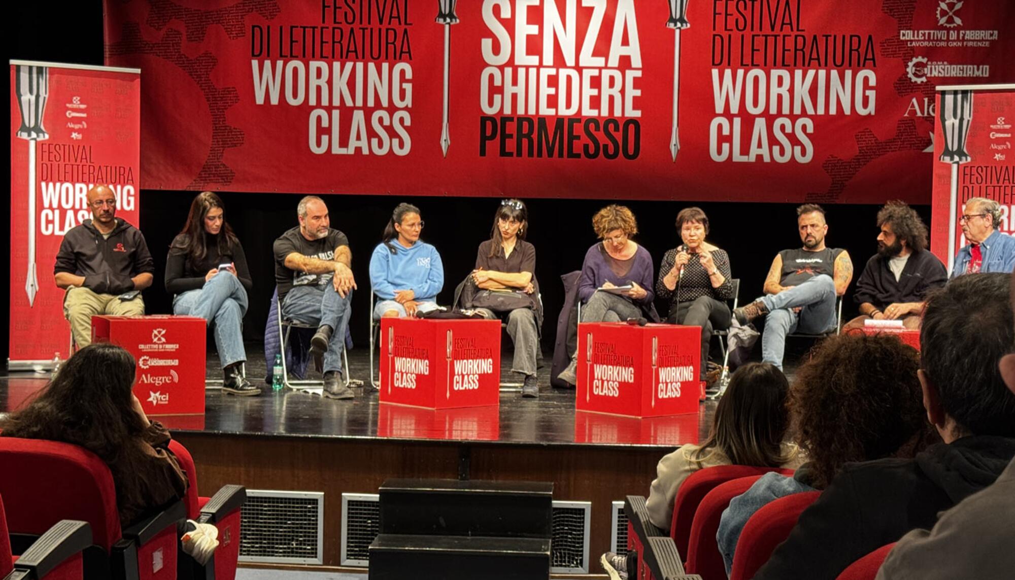 Una charla de la cuarta edición del festival de literatura working class celebrada en Campi Bisenzo (Italia)