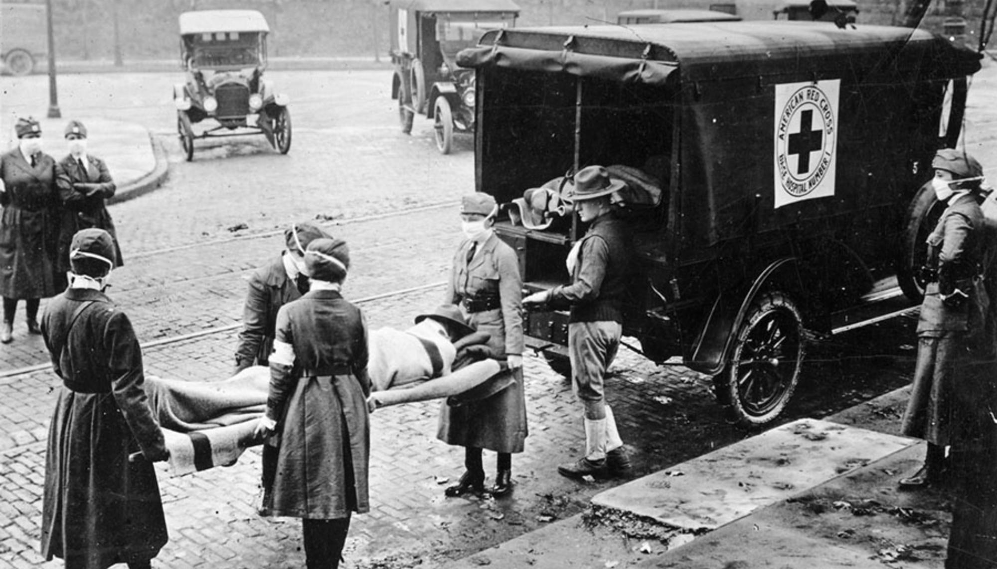 Víctimas de la gripe en 1918