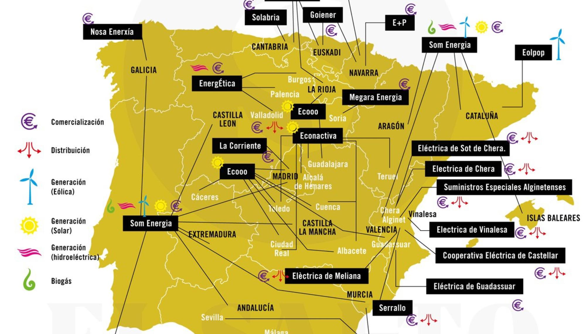 Mapa alternativas electricas