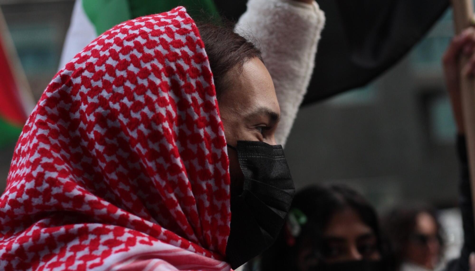 Marcha organizada por el Colectivo Feminista Palestino en Nueva York.  Foto: Belén Marco Crespo