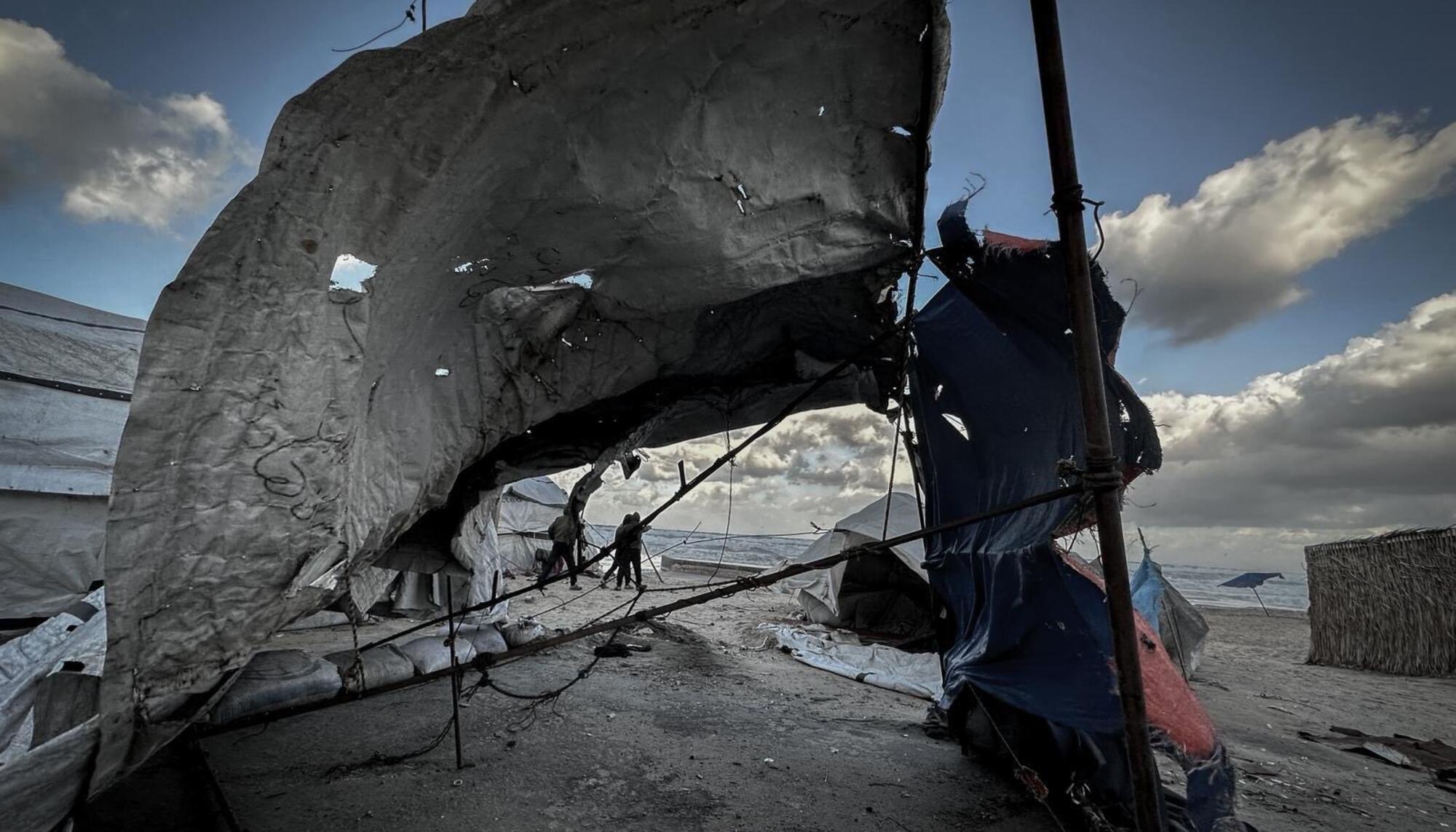 Inundaciones tienda Gaza