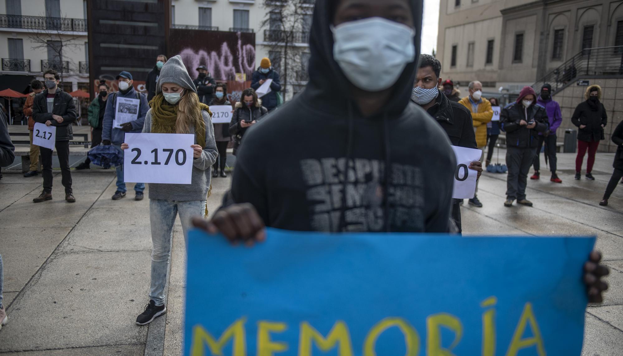 Manifestación en Madrid en el séptimo aniversario de la masacre de la playa del Tarajal.  - 5