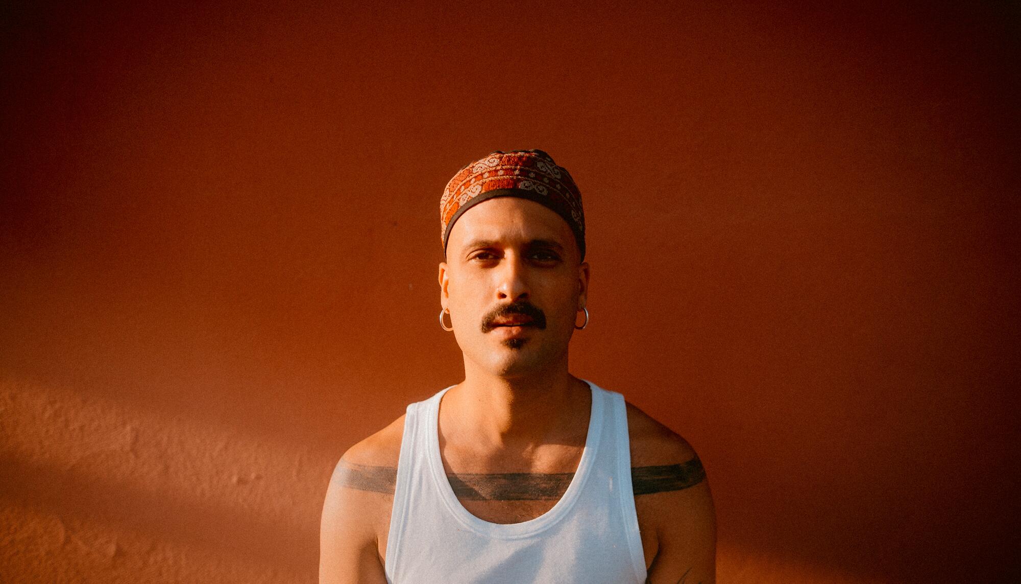 El músico palestino Ahmed Eid