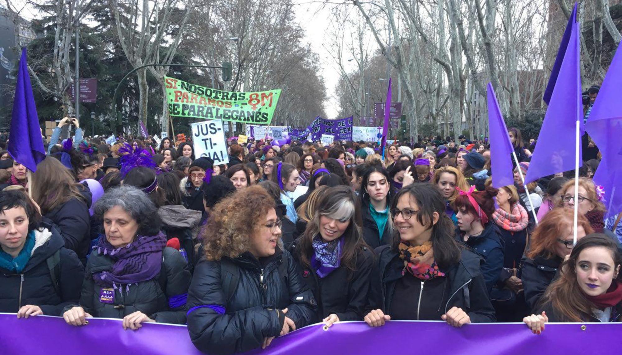Cabecera de la manifestación en Neptuno