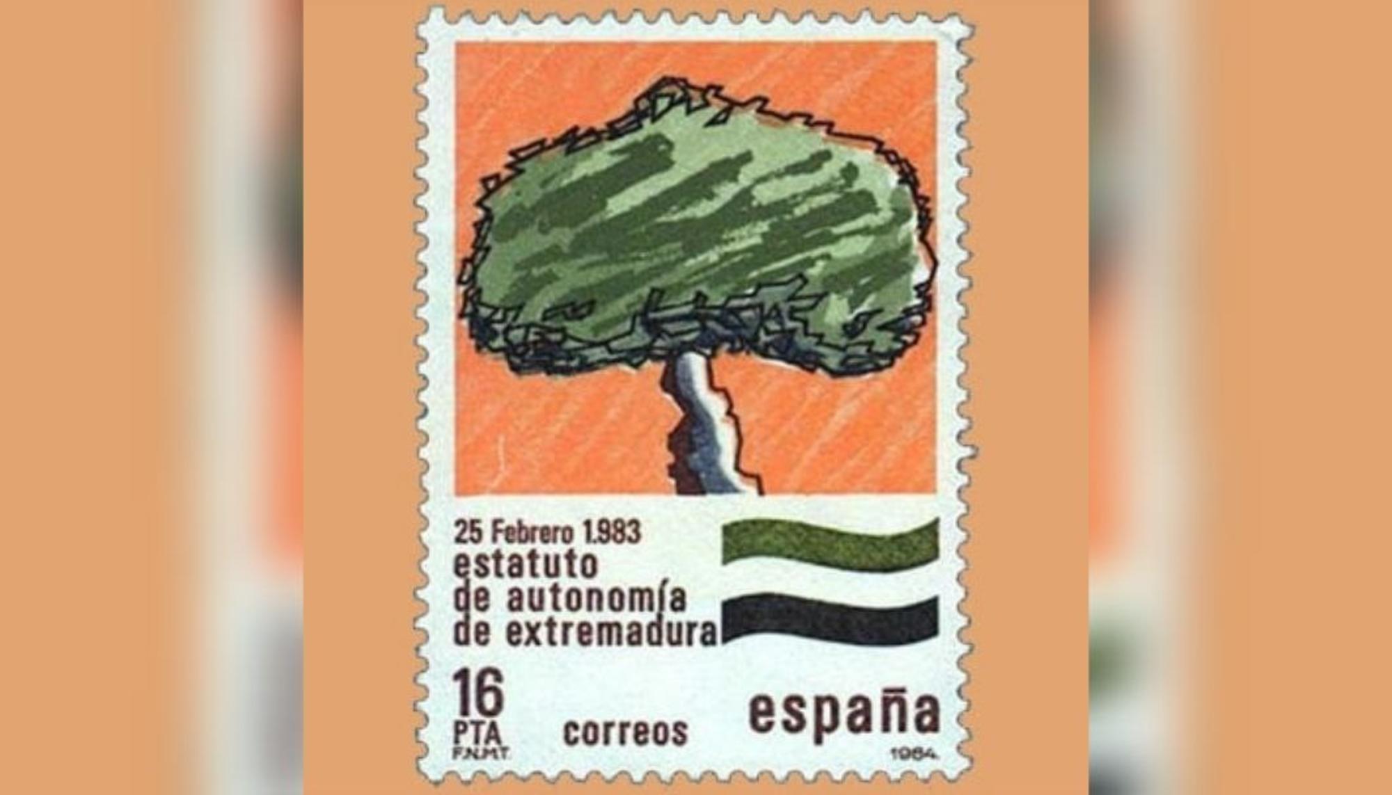 Sello Estatuto Autonomía Extremadura