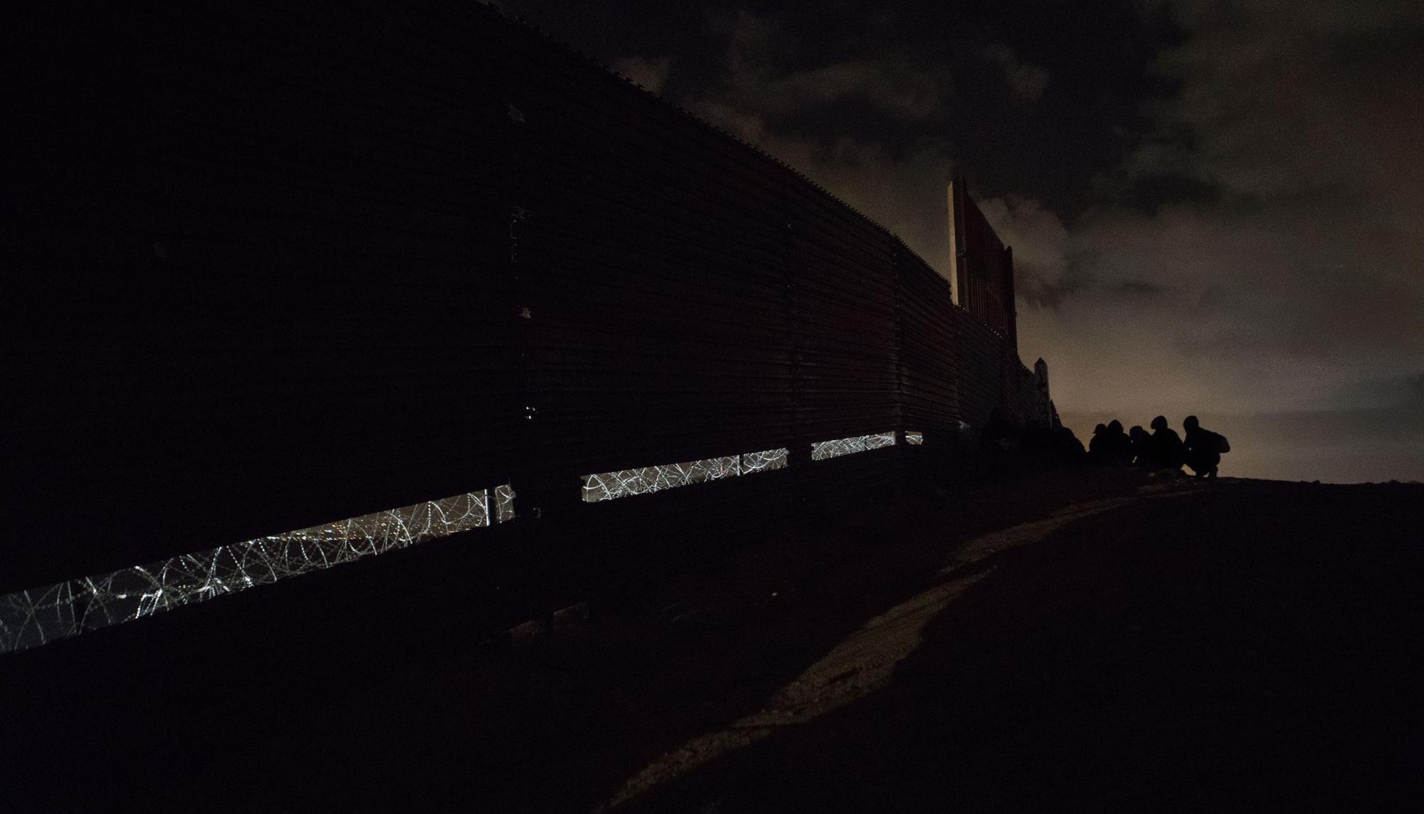 Tijuana -Muro -nocturna