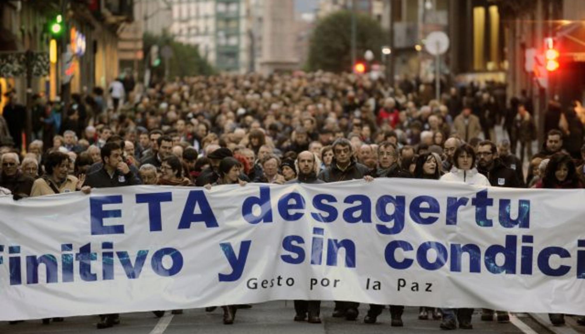 Manifestación final de Gesto por la Paz 2