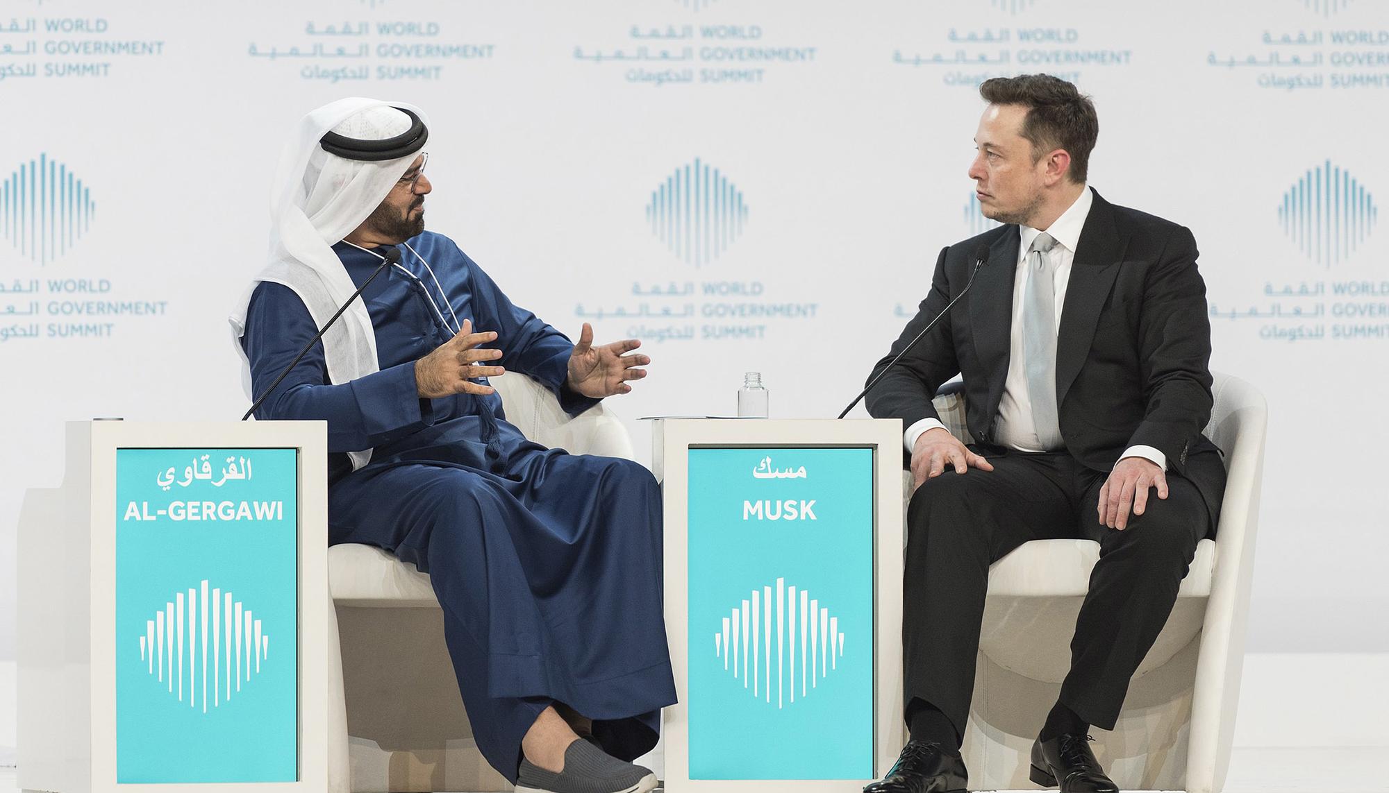 Elon Musk Mohammad Abdullah Al Gergawi 