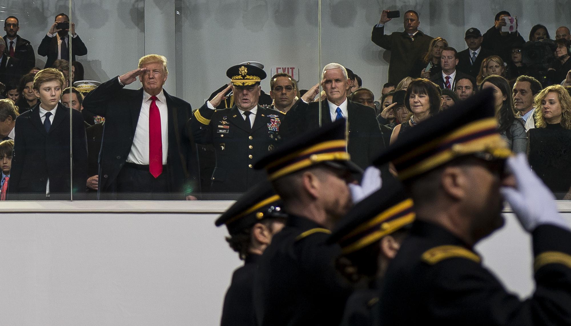 Donald Trump, en un desfile militar.