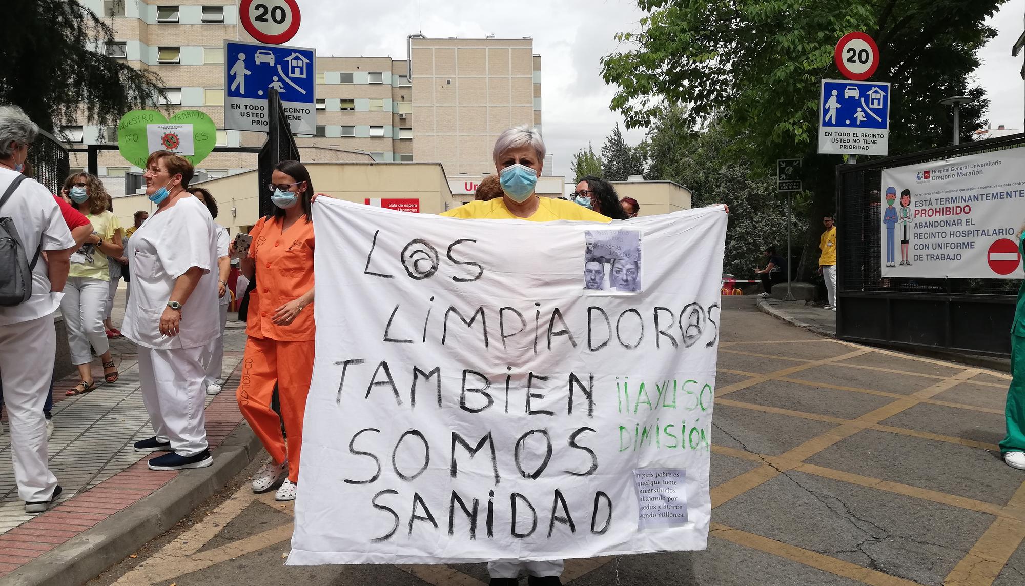 Limpiadoras Hospital Gregorio Marañón 1