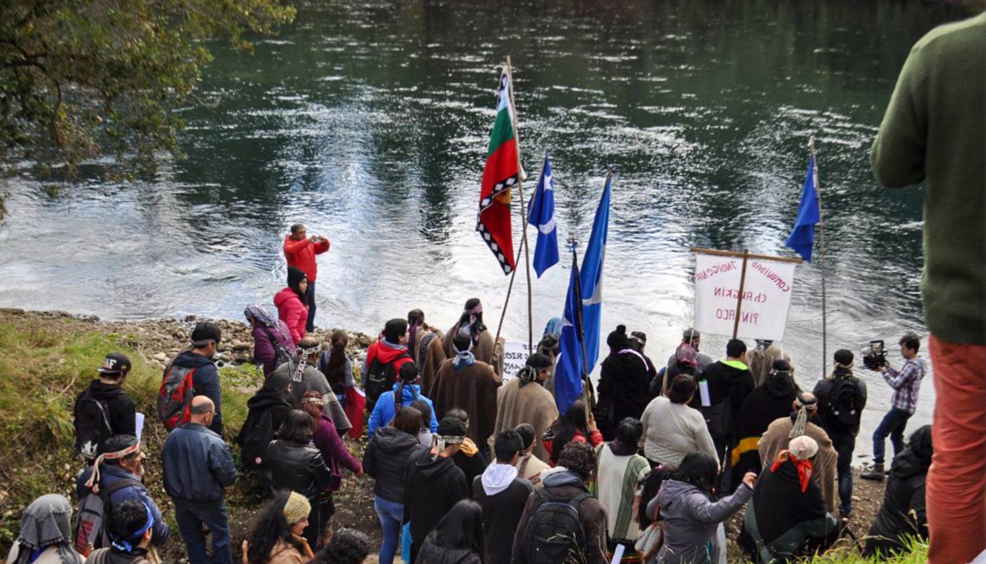 Marcha por la defensa de los ríos libres y de los territorios mapuche