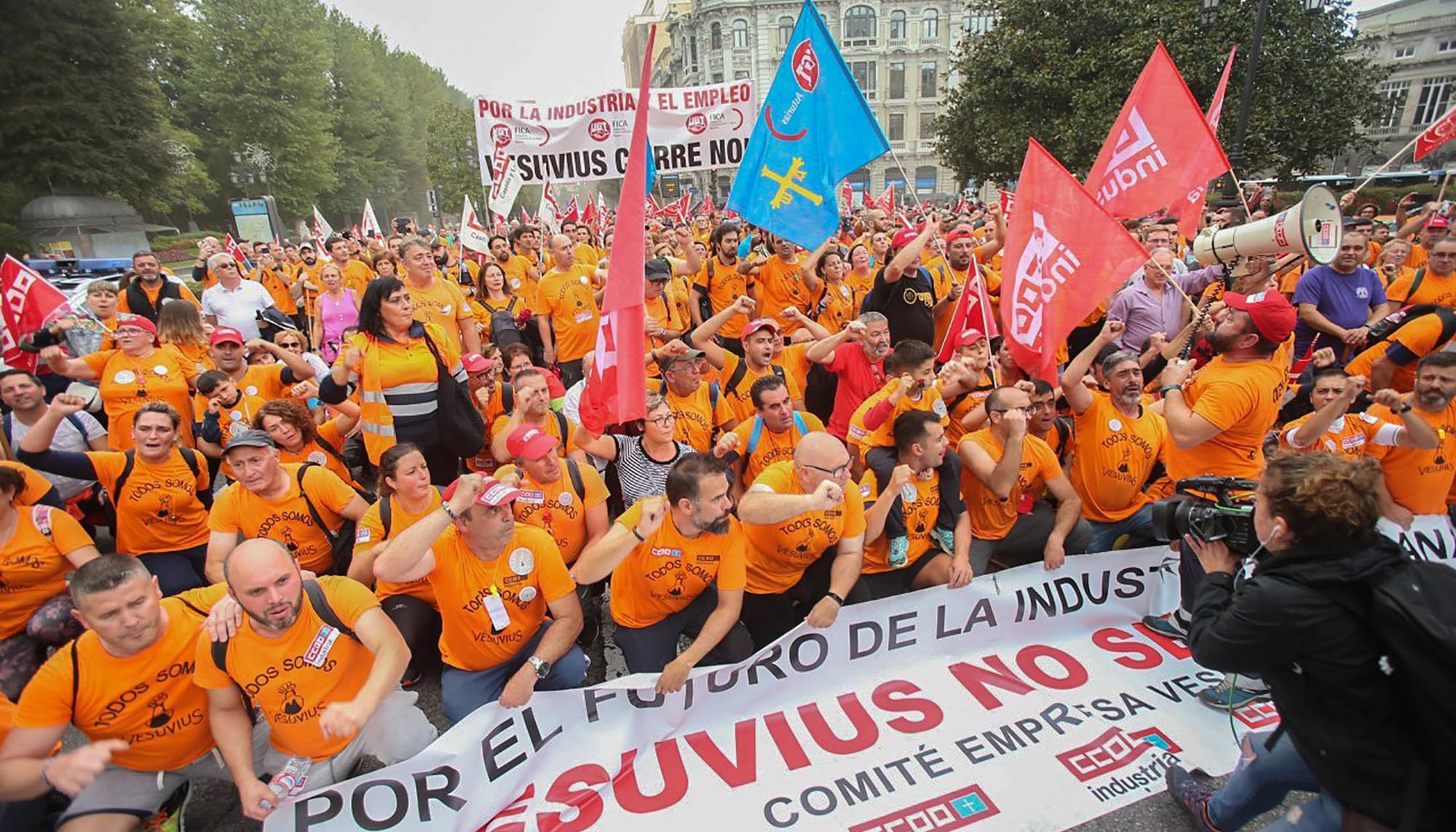 Concentración trabajadores Vesuvius