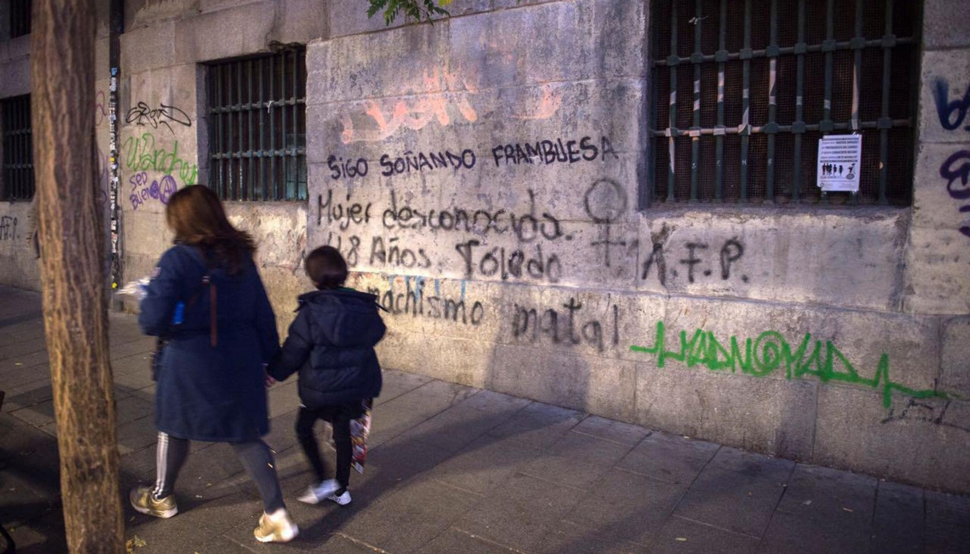 Pintada contra la violencia de género