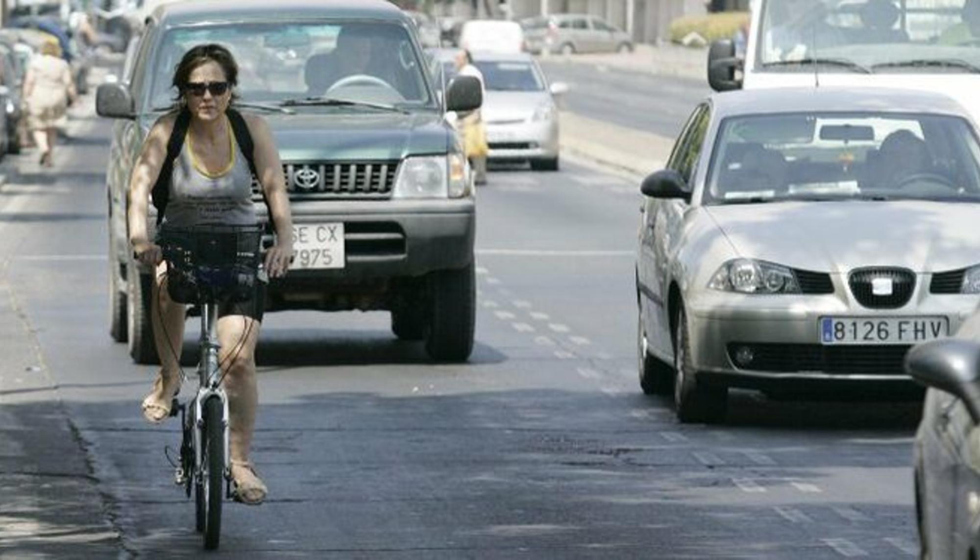 Ciclista en ciudad