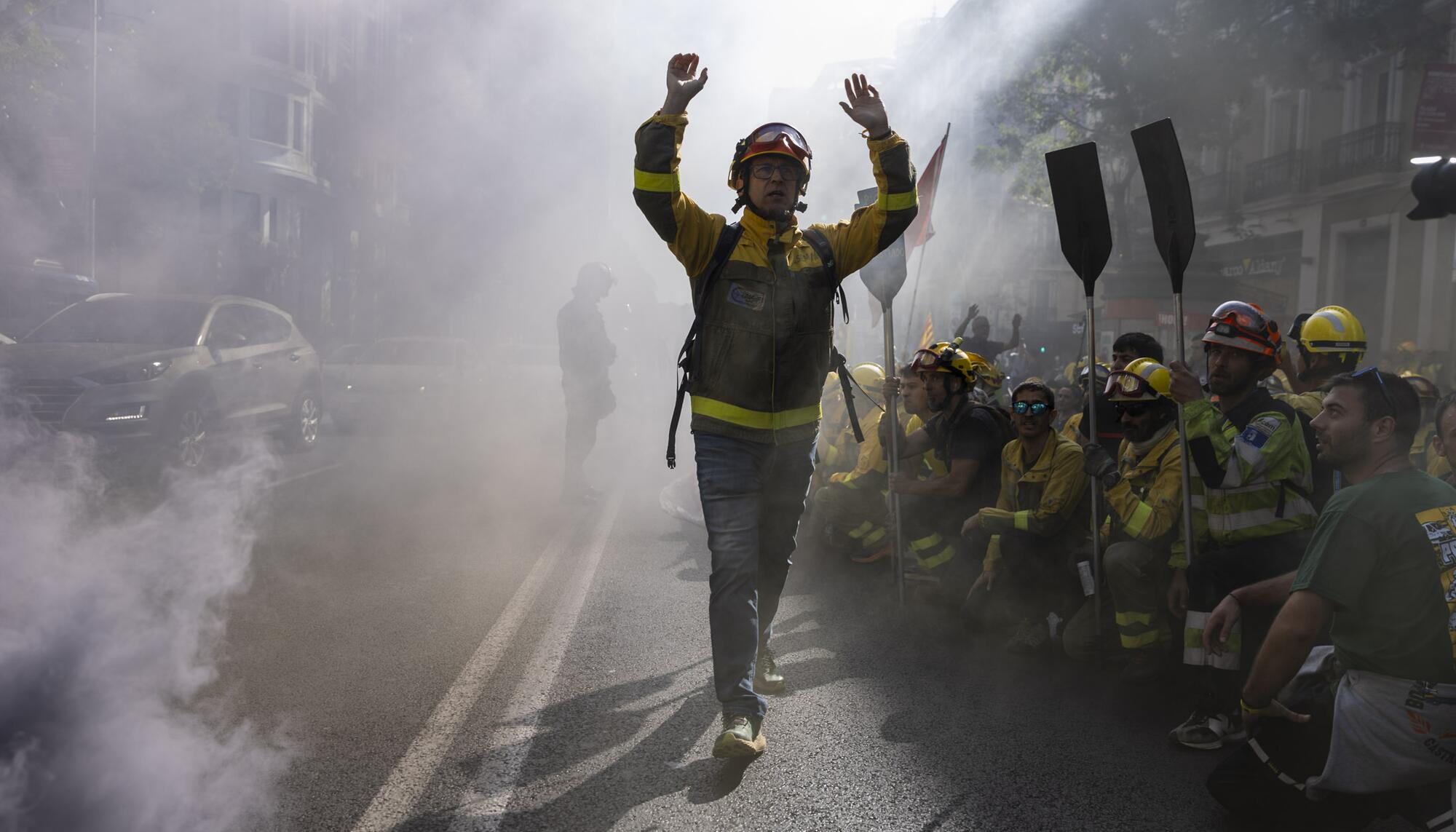 Manifestación bomberos 18 oct 01