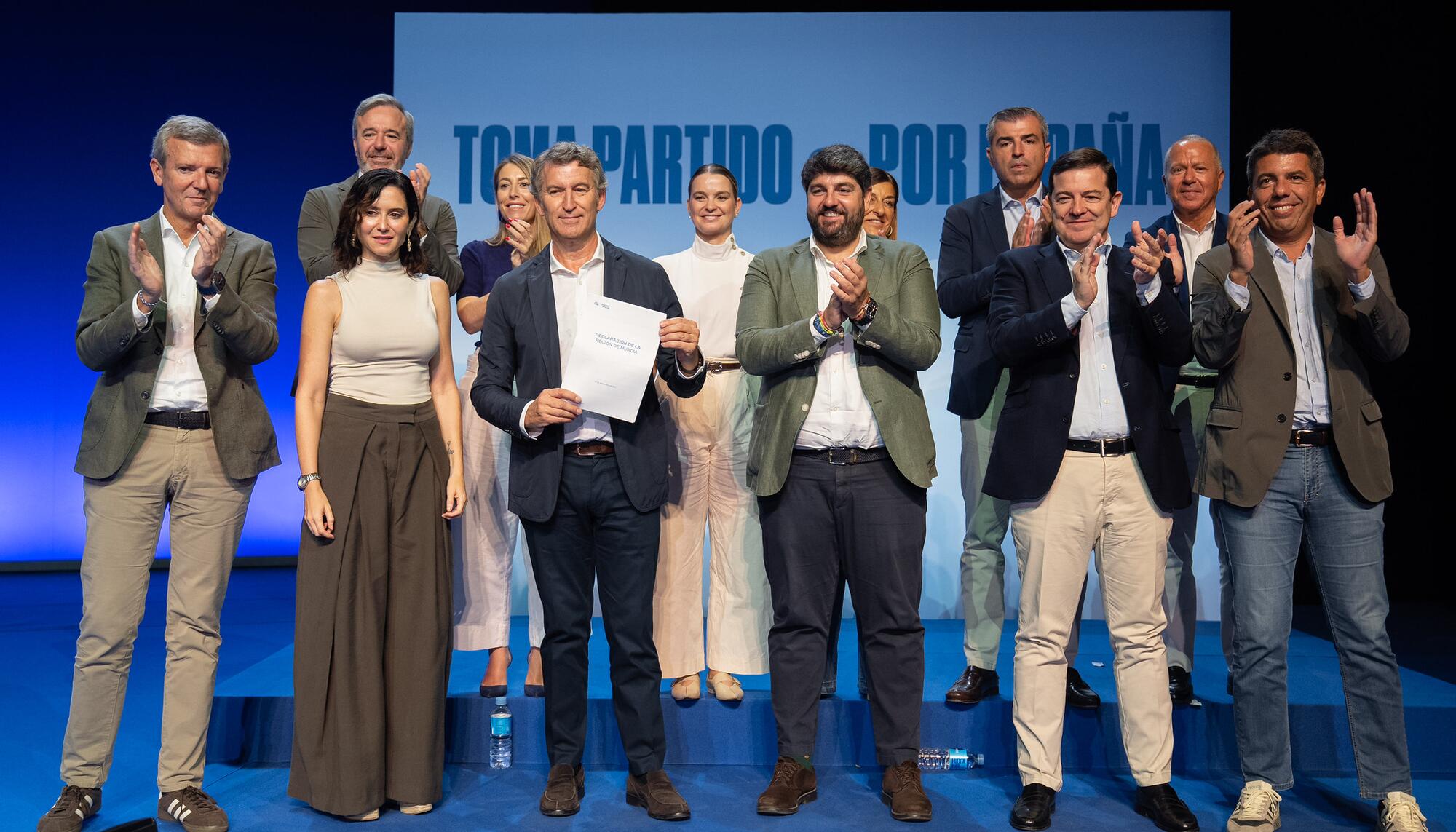 Rueda ayuso feijo lopez miras mañueco mazon