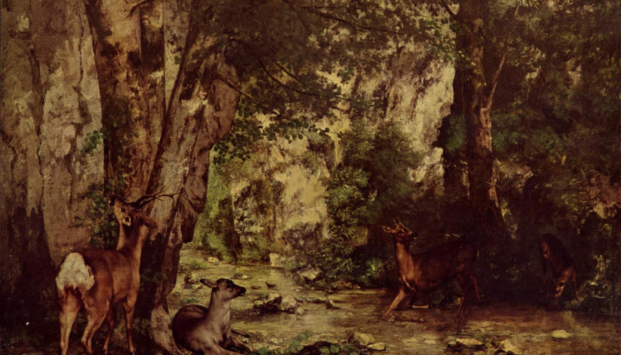 Remise de chevreuils au ruisseau du Plaisir-Fontaine (Gustave Courbet, 1866)