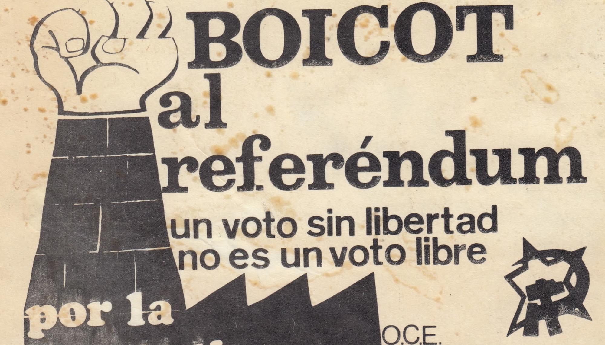 Pegatina histórica Boicot al referéndum