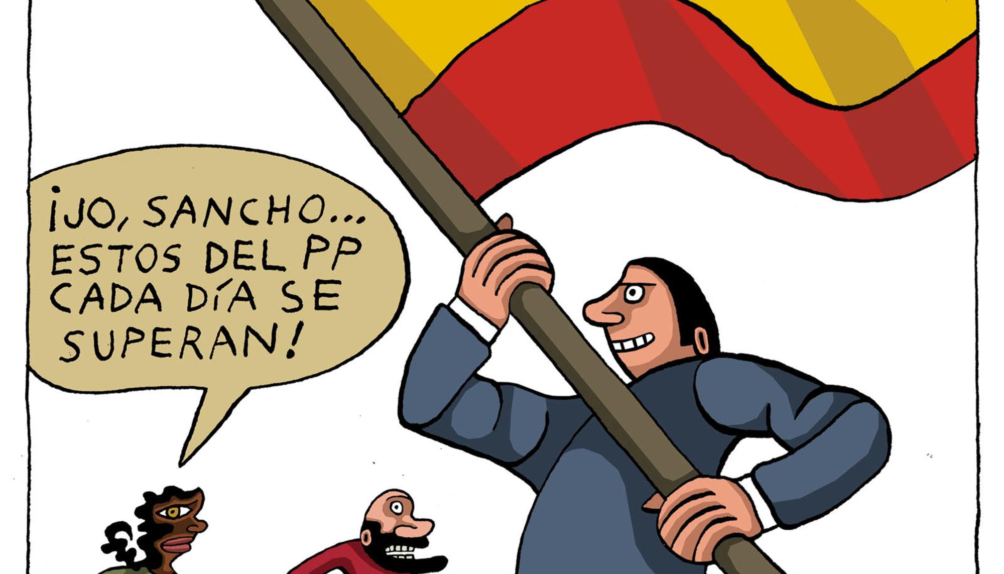 Eneko:bandera española y corrupción