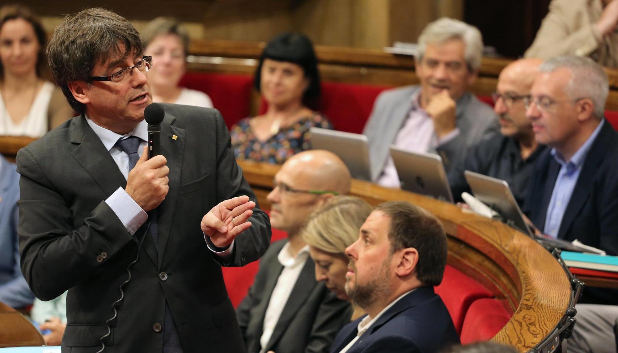 Sesión de control Parlament Junqueras Puigdemont