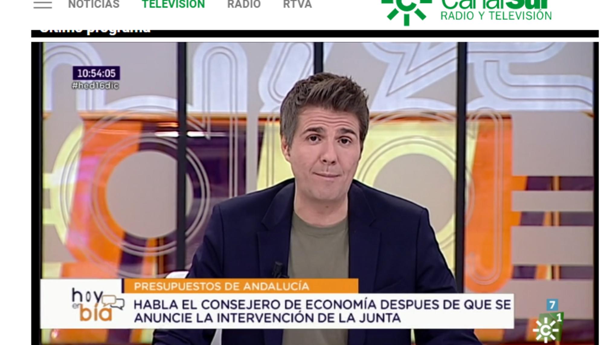 Fernando Díaz de la Guardia presenta el programa matinal de Canal Sur Televisión