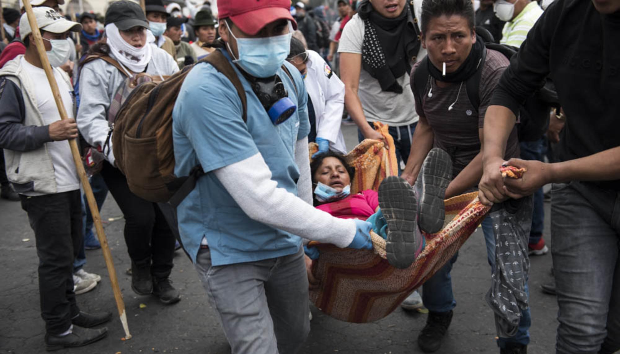 Represión protestas Ecuador 8 de octubre 2019