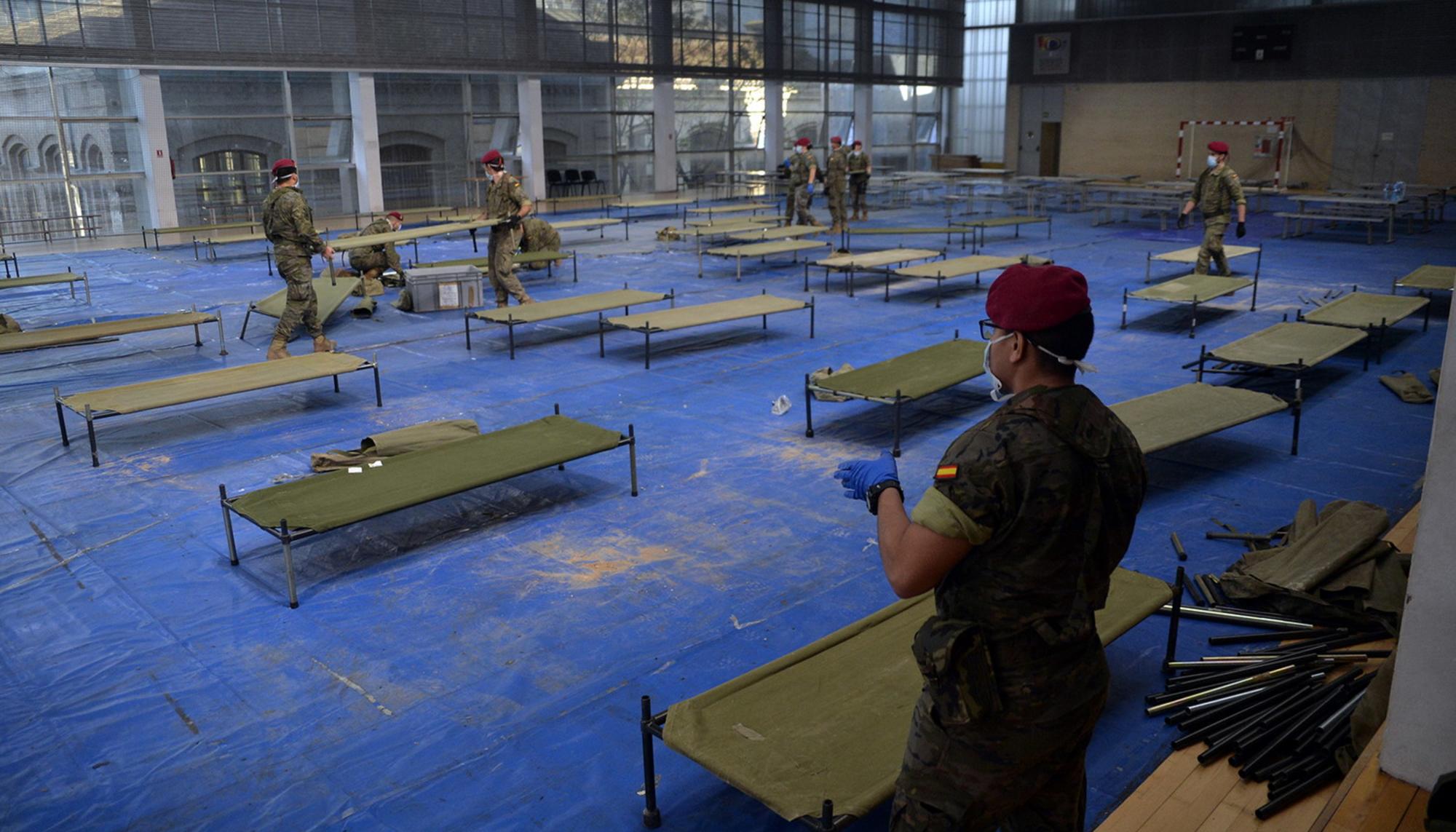 montaje polideportivo personas sin hogar valencia