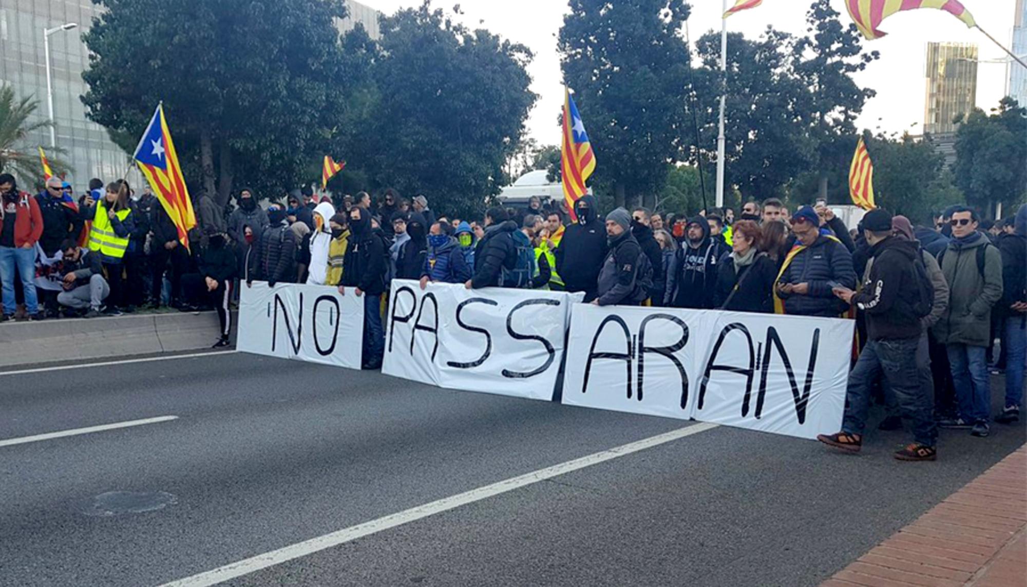 Corte de Ronda Litoral de Barcelona el 21 de diciembre de 2018.