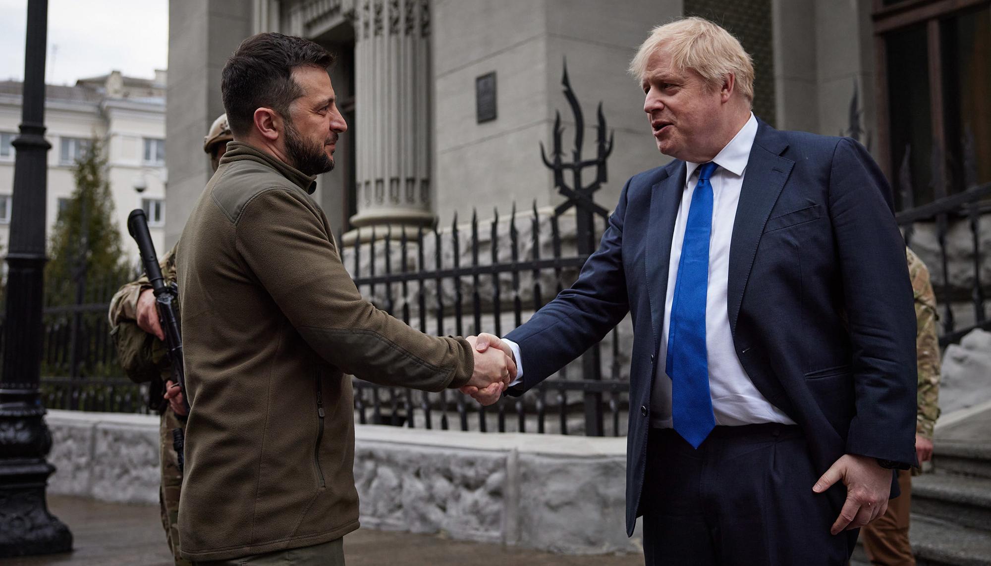 Zelensky Boris Johnson Kiev
