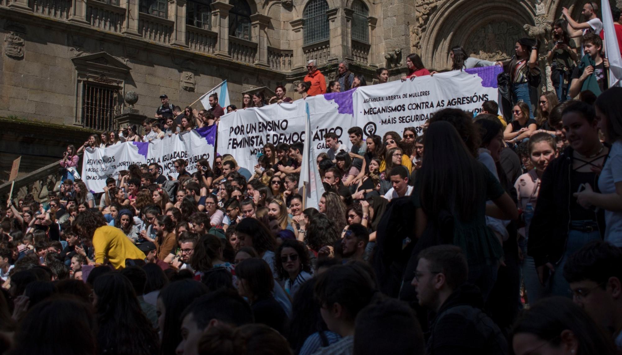Folga do estudantado galego en Santiago de Compostela