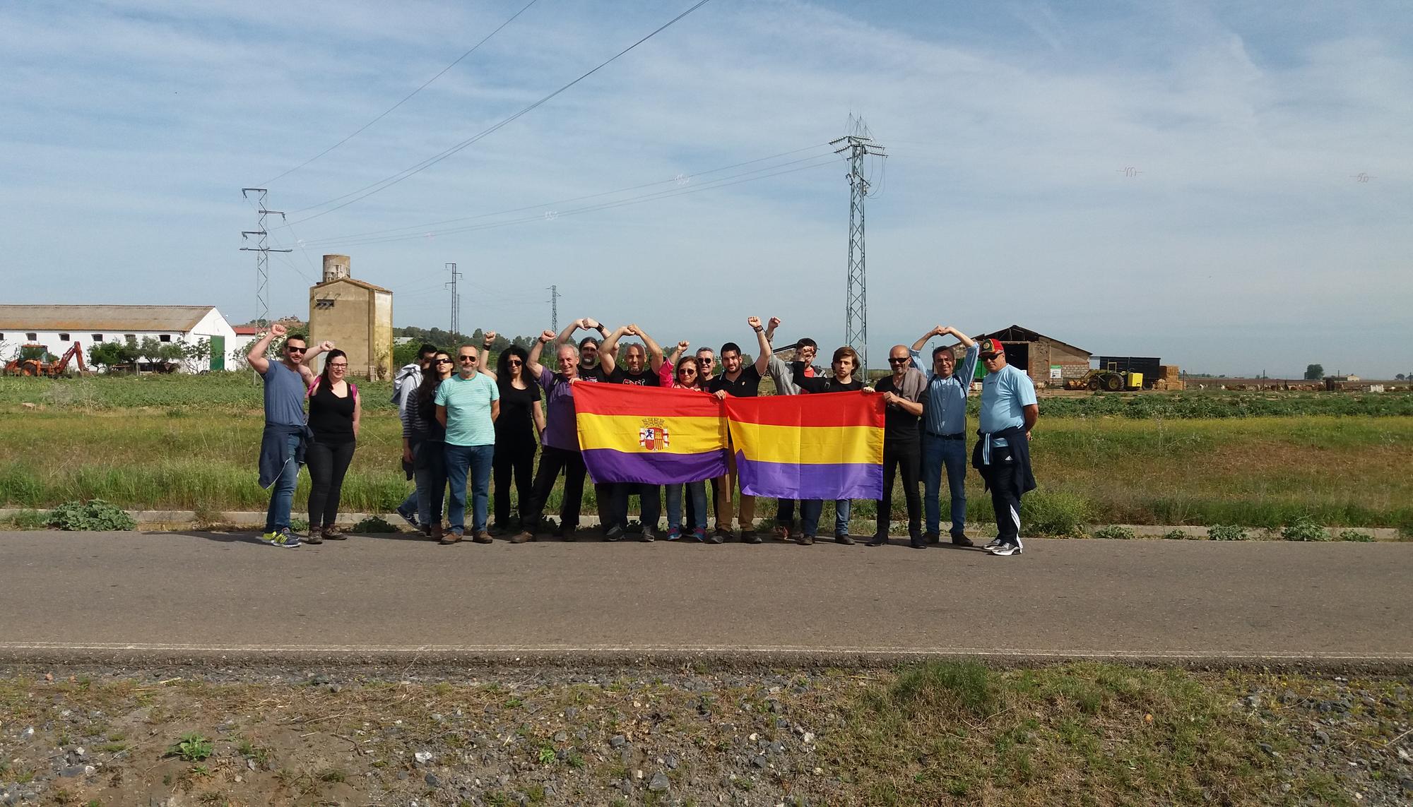 Campo de concentración franquista de las colonias militarizadas de Montijo, Extremadura. Marcha en recuerdo