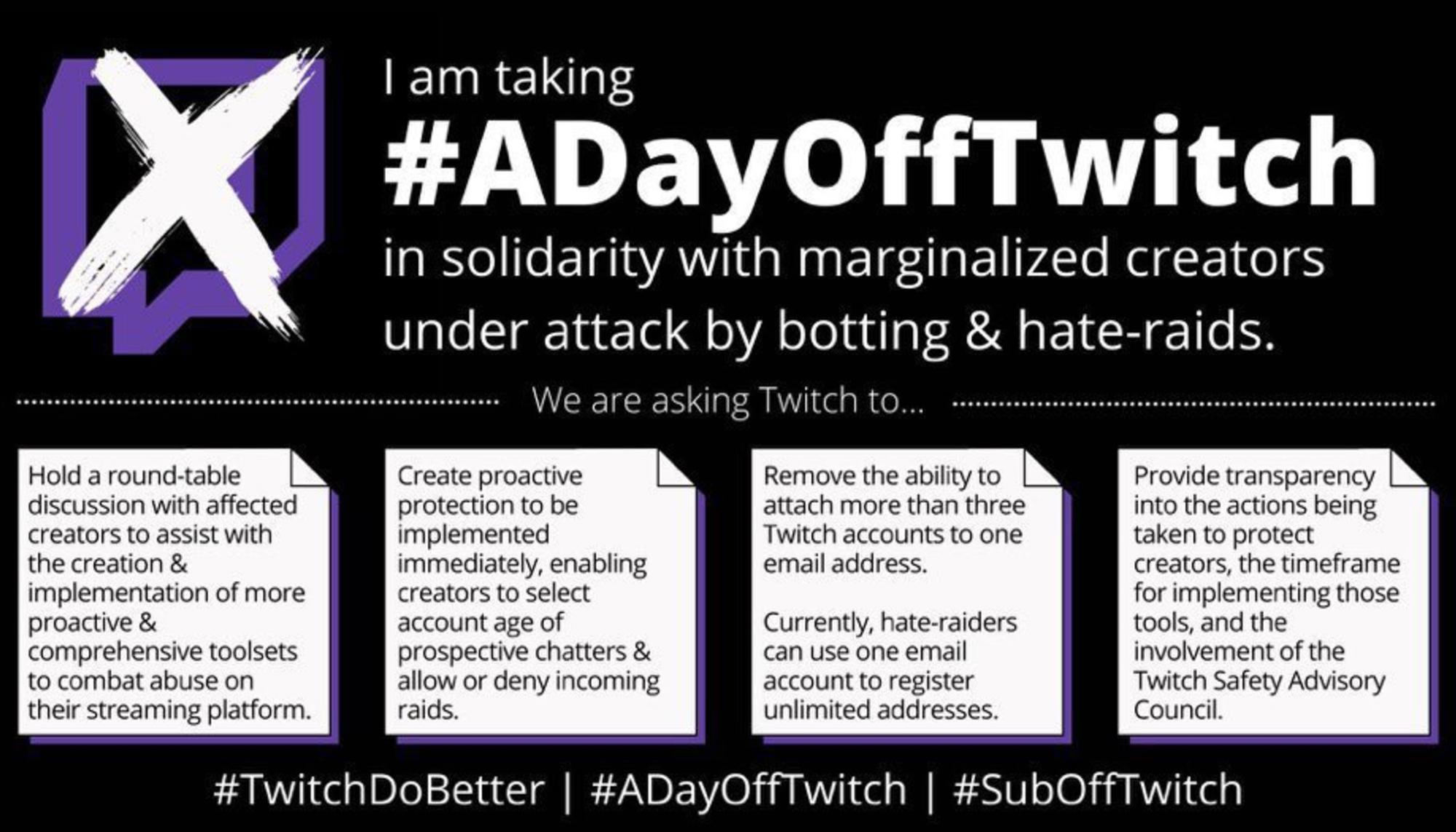 #ADayOffTwitch