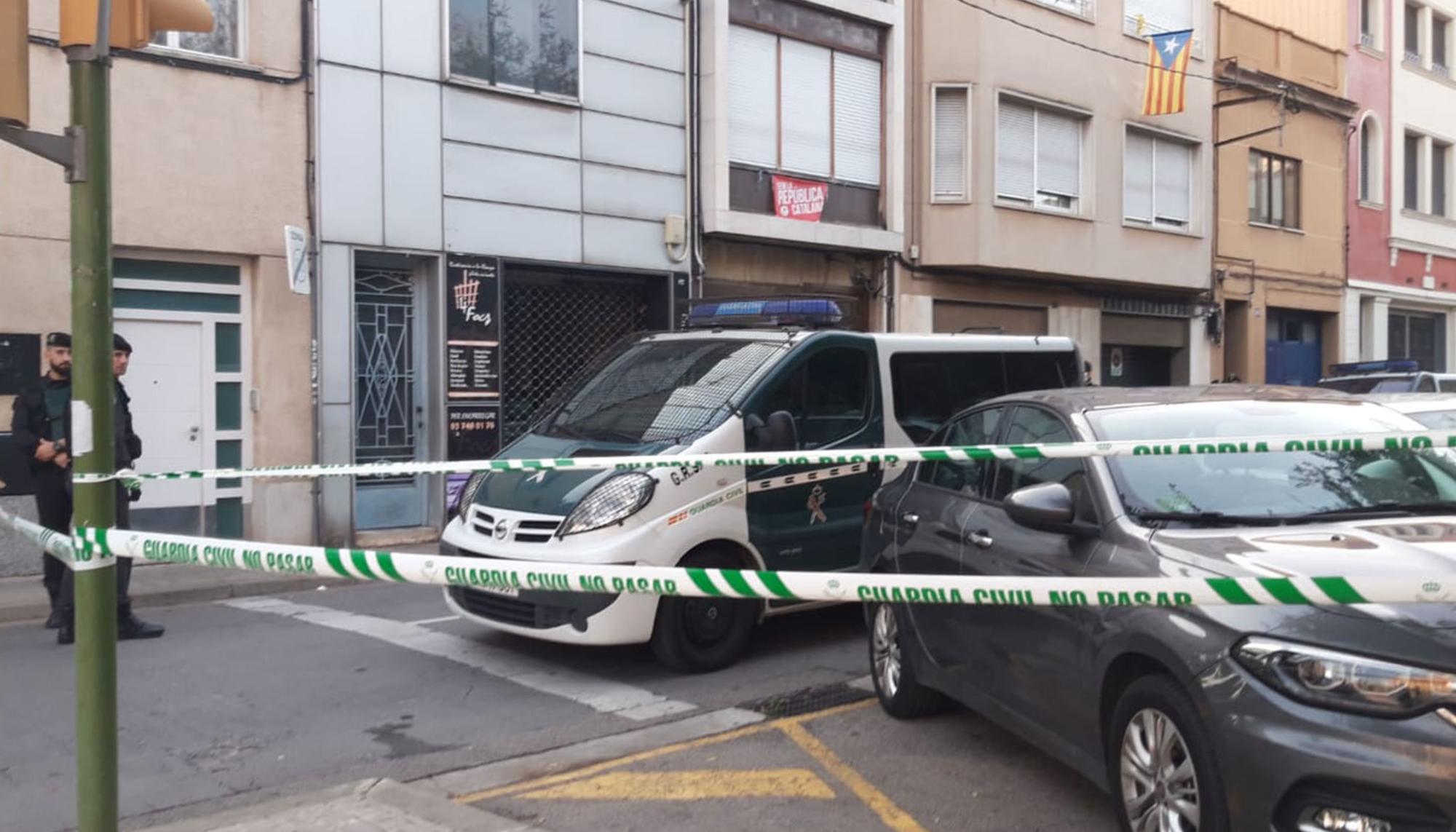 Un registro de la Guardia Civil en Sabadell durante la mañana del 23 de septiembre