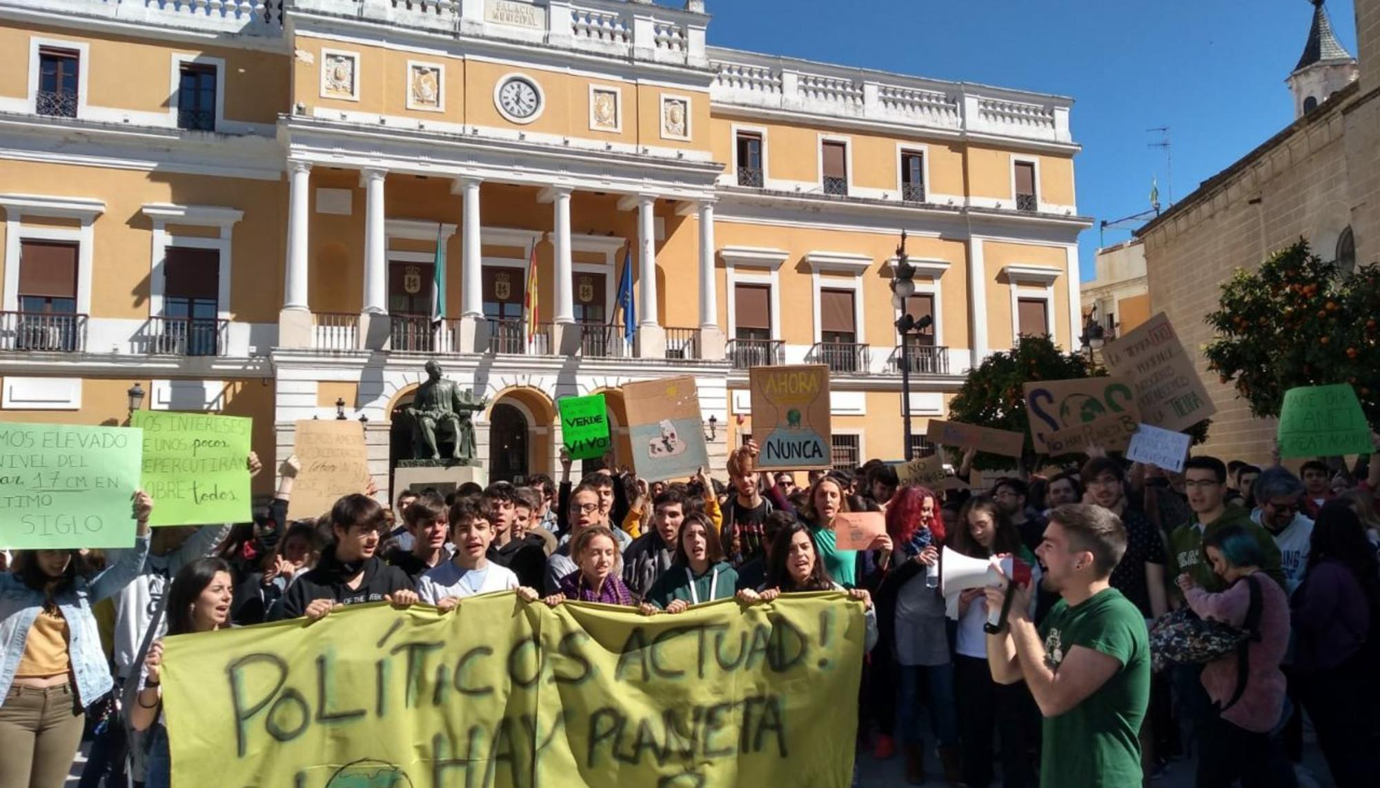 Huelga estudiantil clima Badajoz