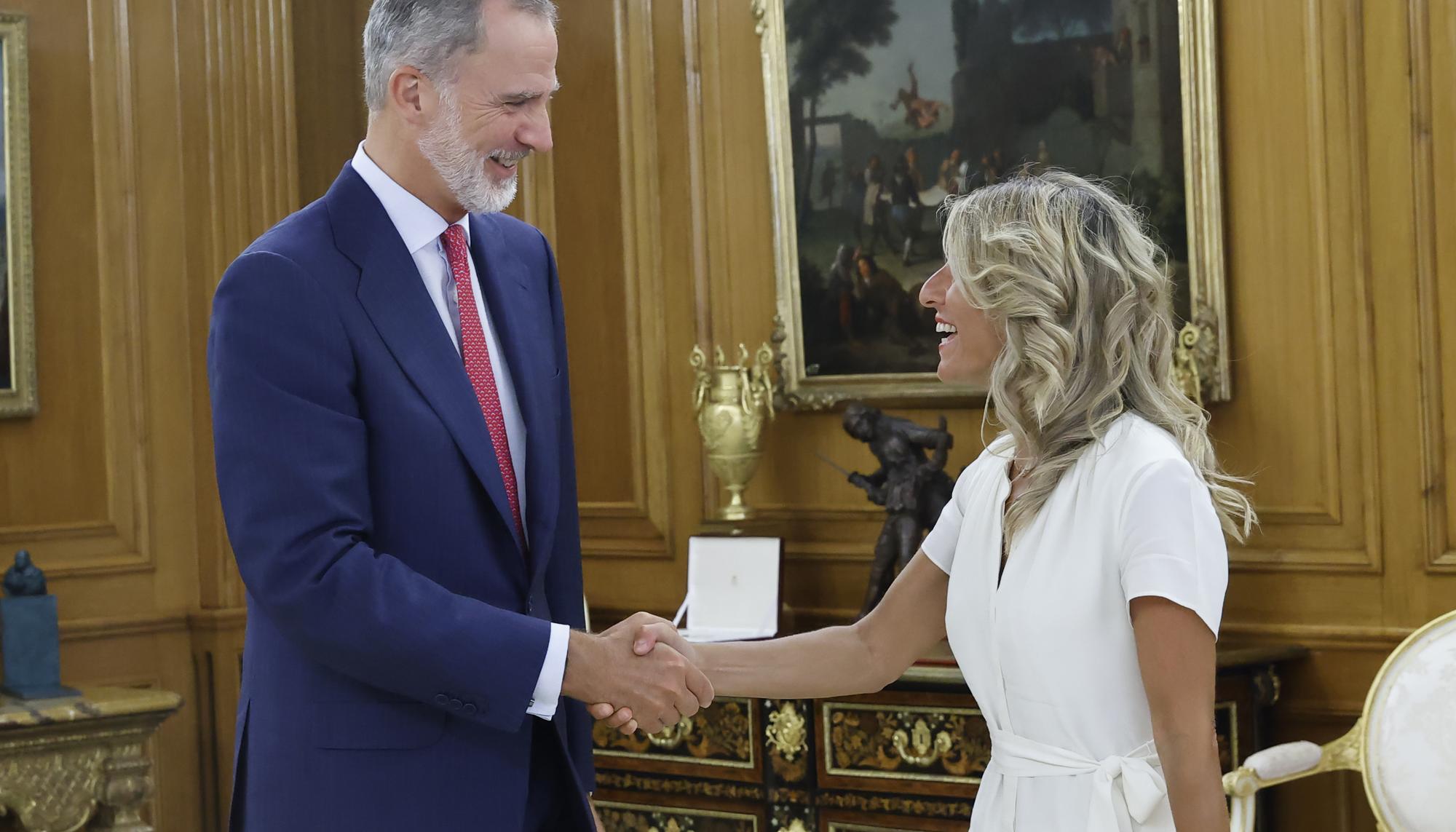 Felipe de Borbón y Yolanda Díaz