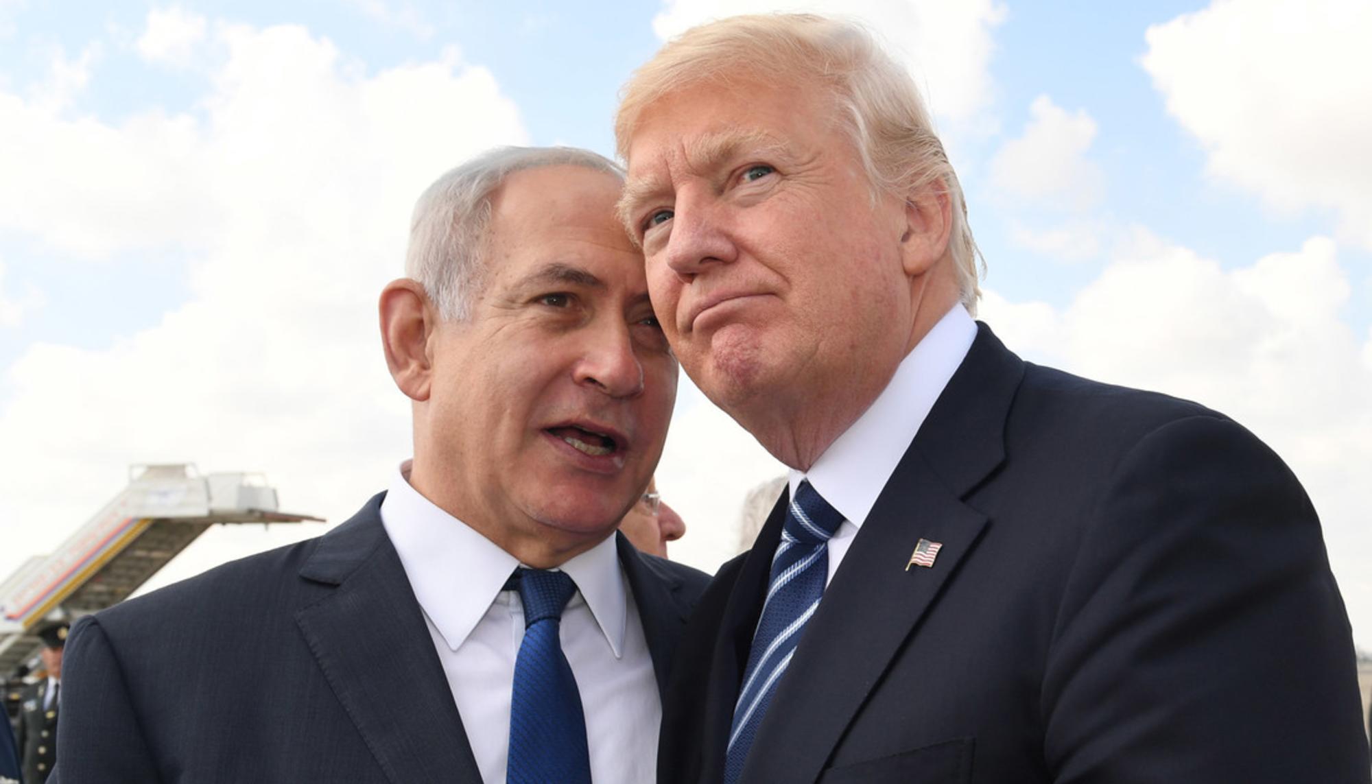 Netahyahu con Trump en Israel