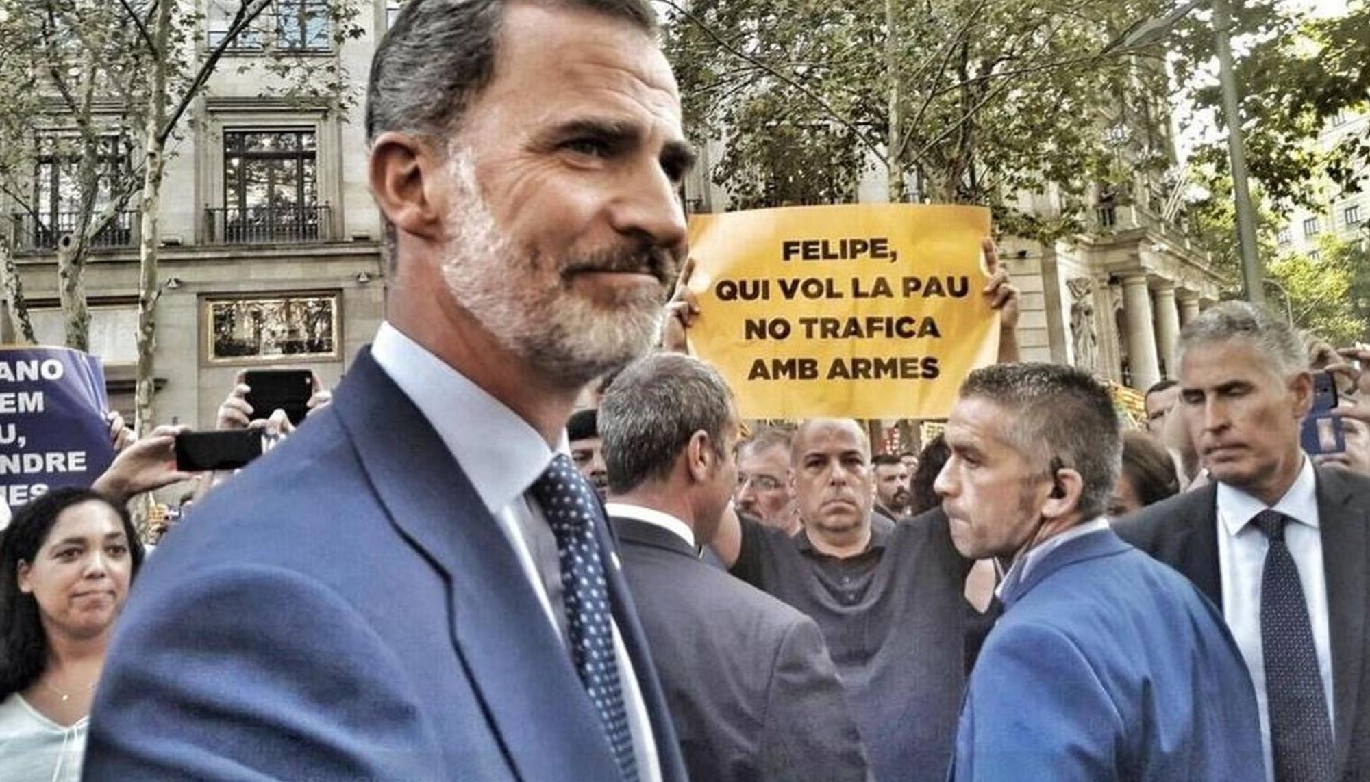 Felipe de Borbón manifestación atentados Barcelona