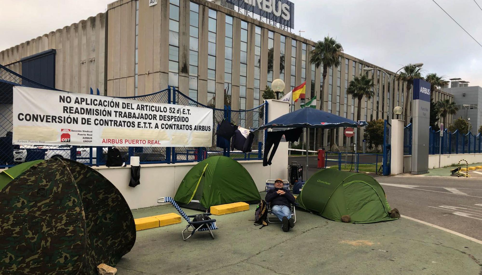 Campamento trabajadores Airbus Puerto Real