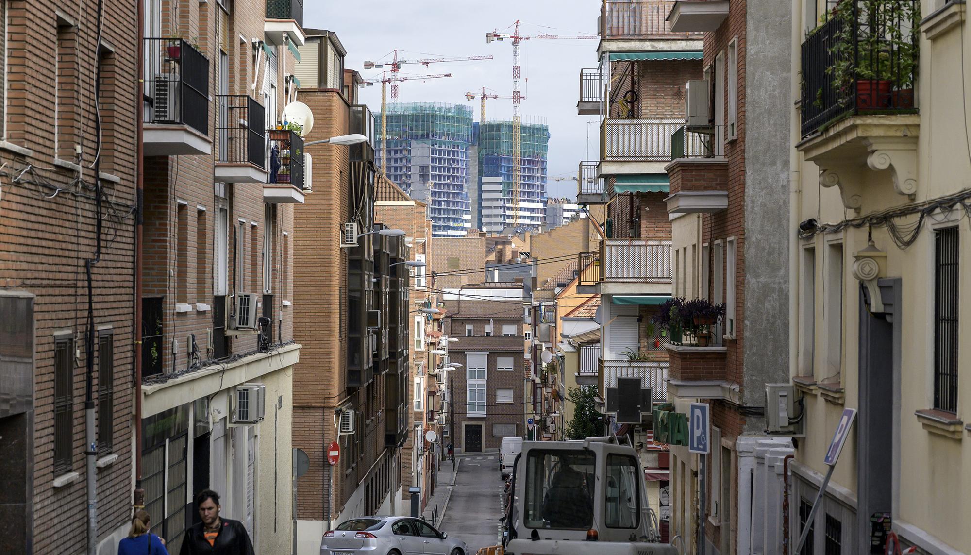 Construcción en el barrio de Tetuán