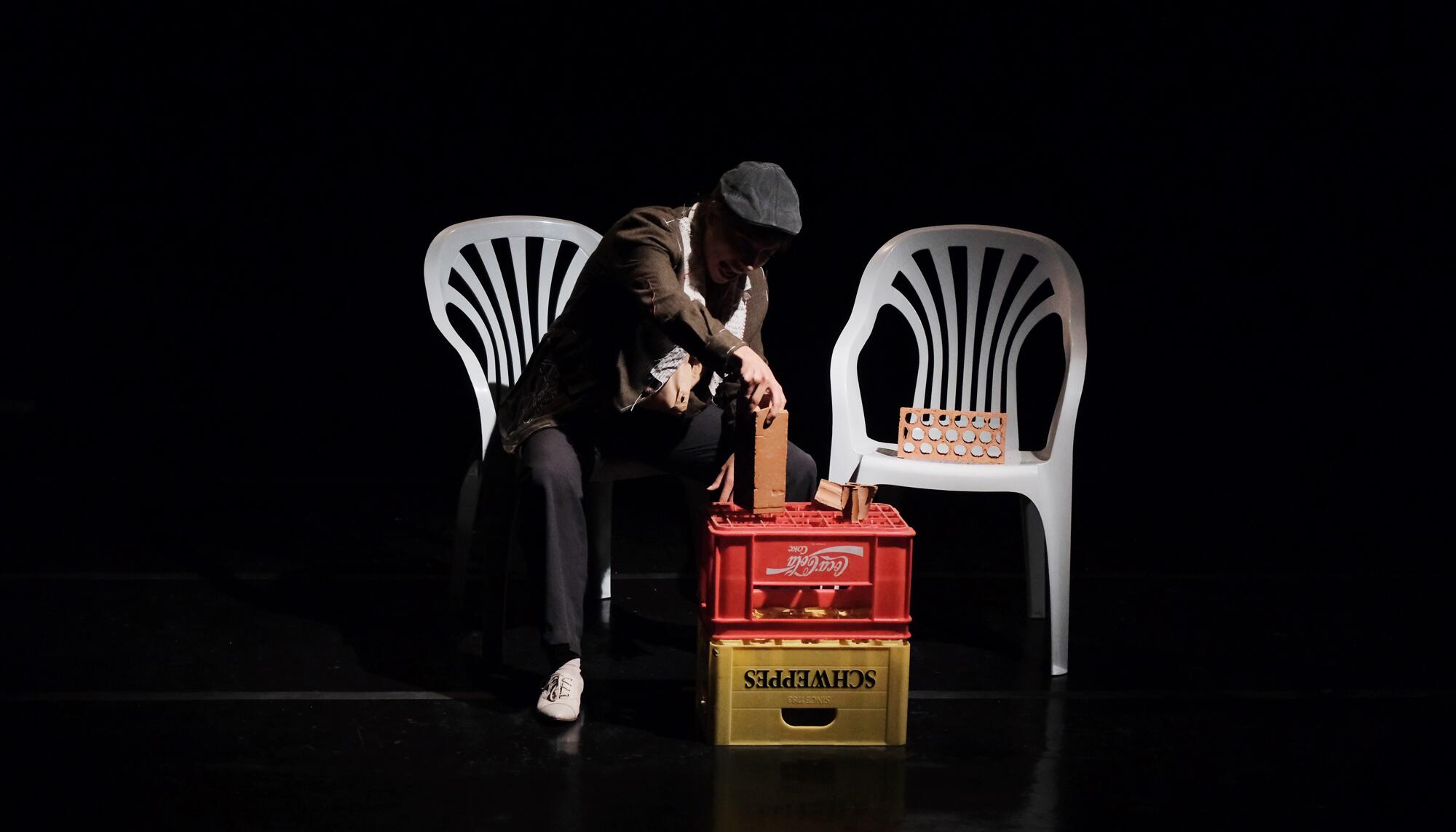 Una escena de la obra ‘Un verano por metro cuadrado’, de la compañía 7 Minutos de Gloria