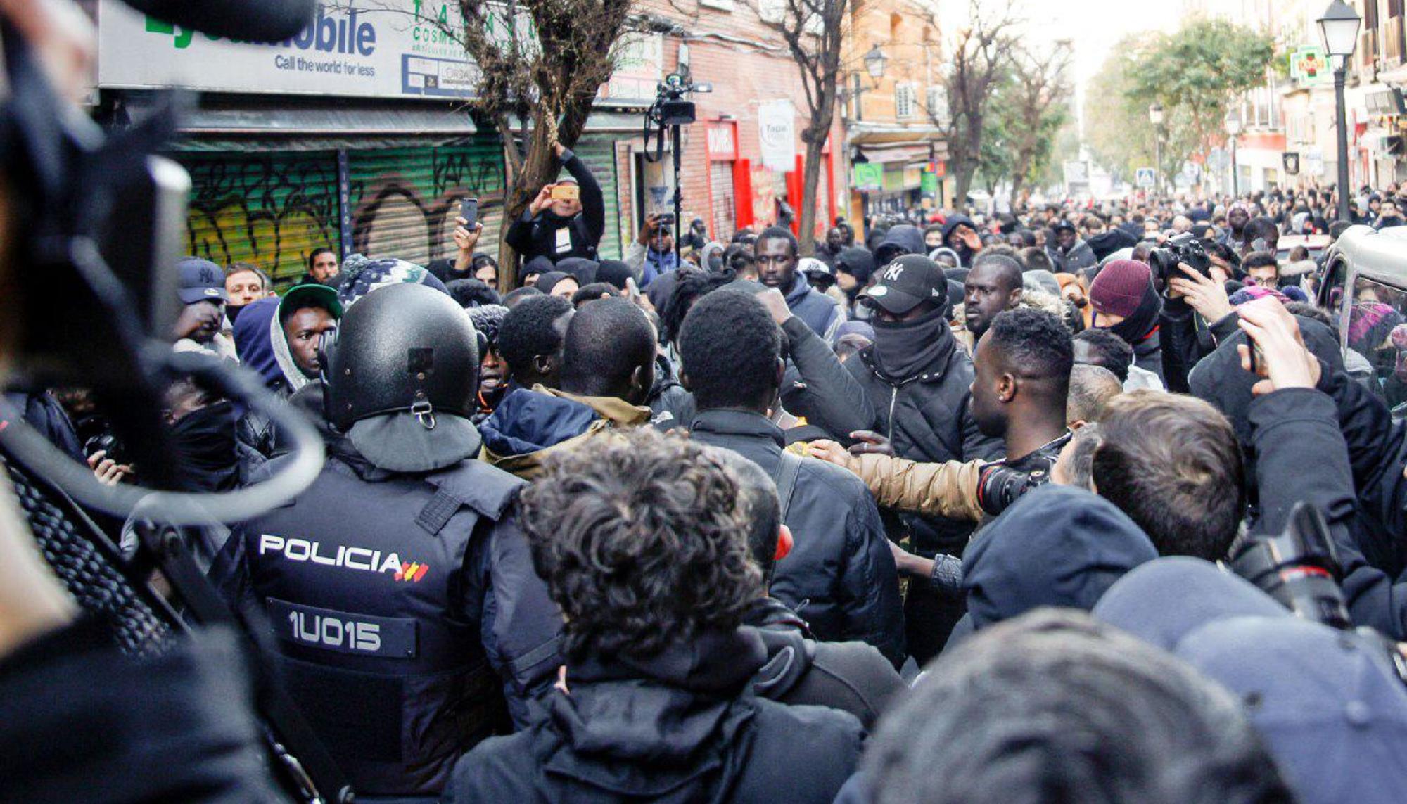 Manifestacion 16 de marzo, Lavapies