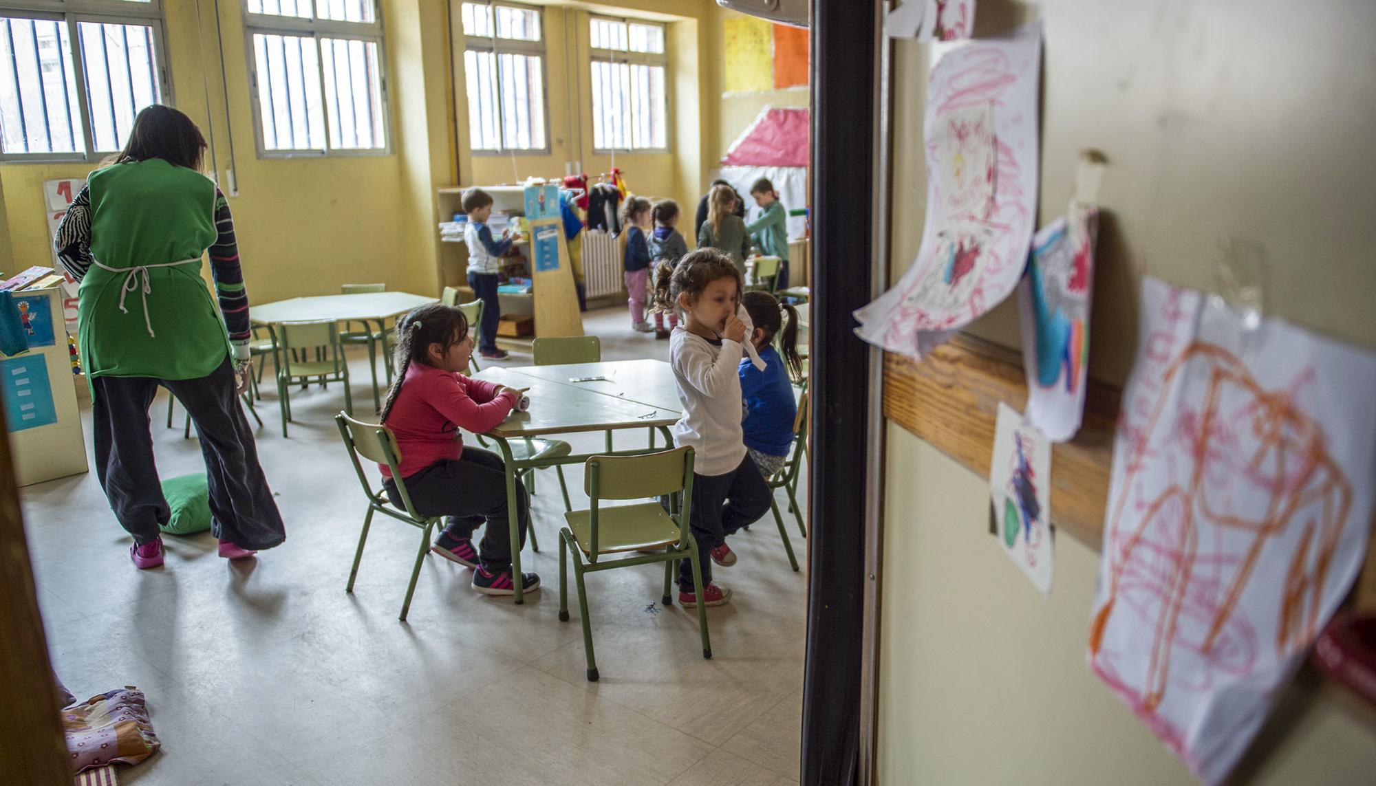 Clase primaria en un colegio madrileño