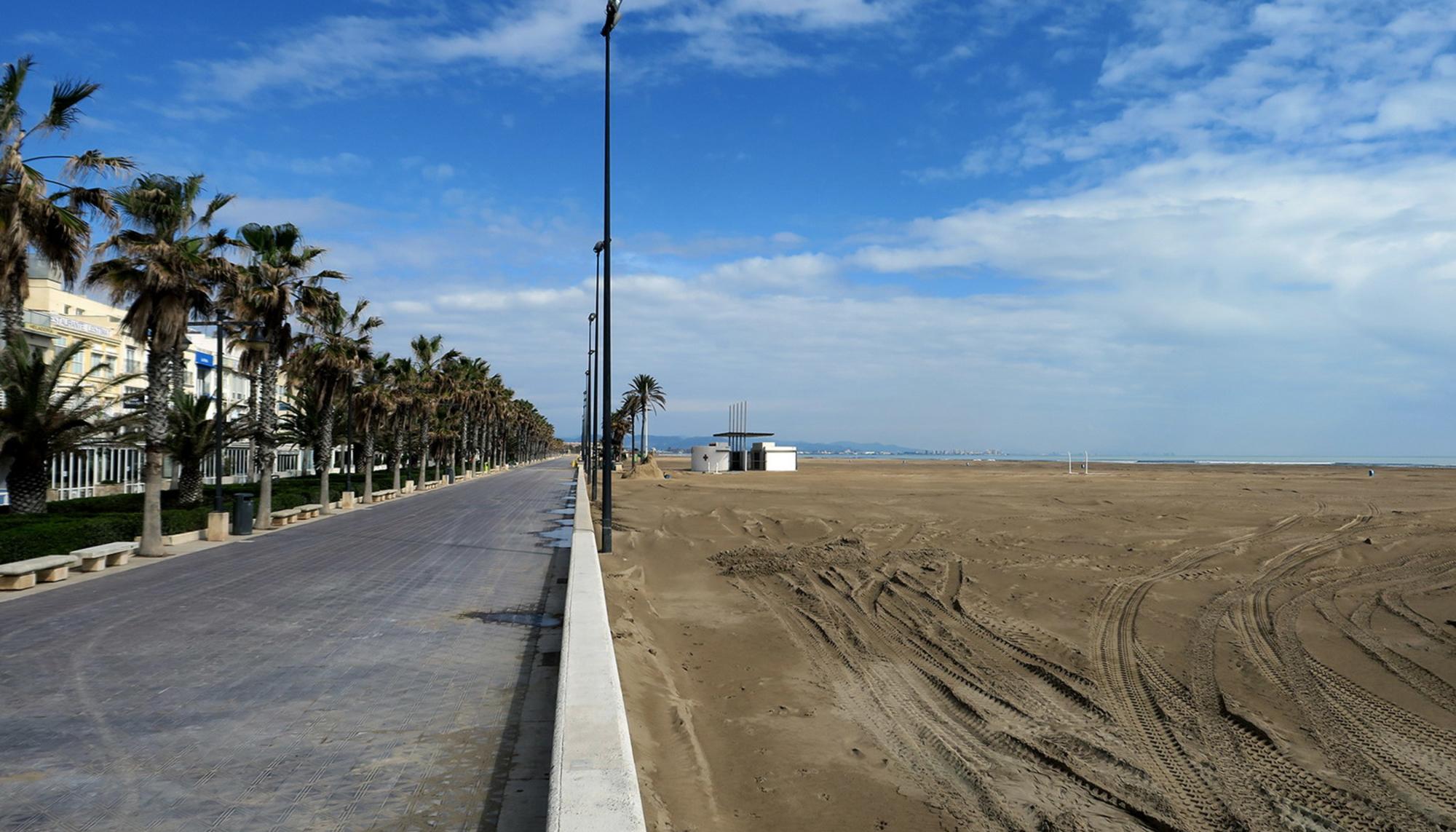 playa valencia confinamiento