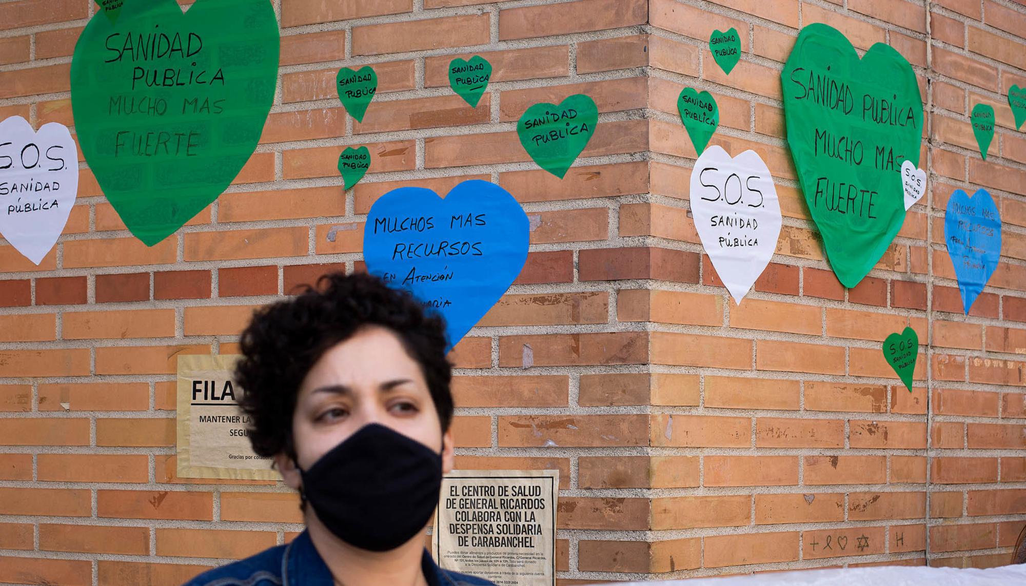 Manifestación contra la "segregación de clase" en Carabanchel, el domingo 27 de septiembre de 2020. - 1