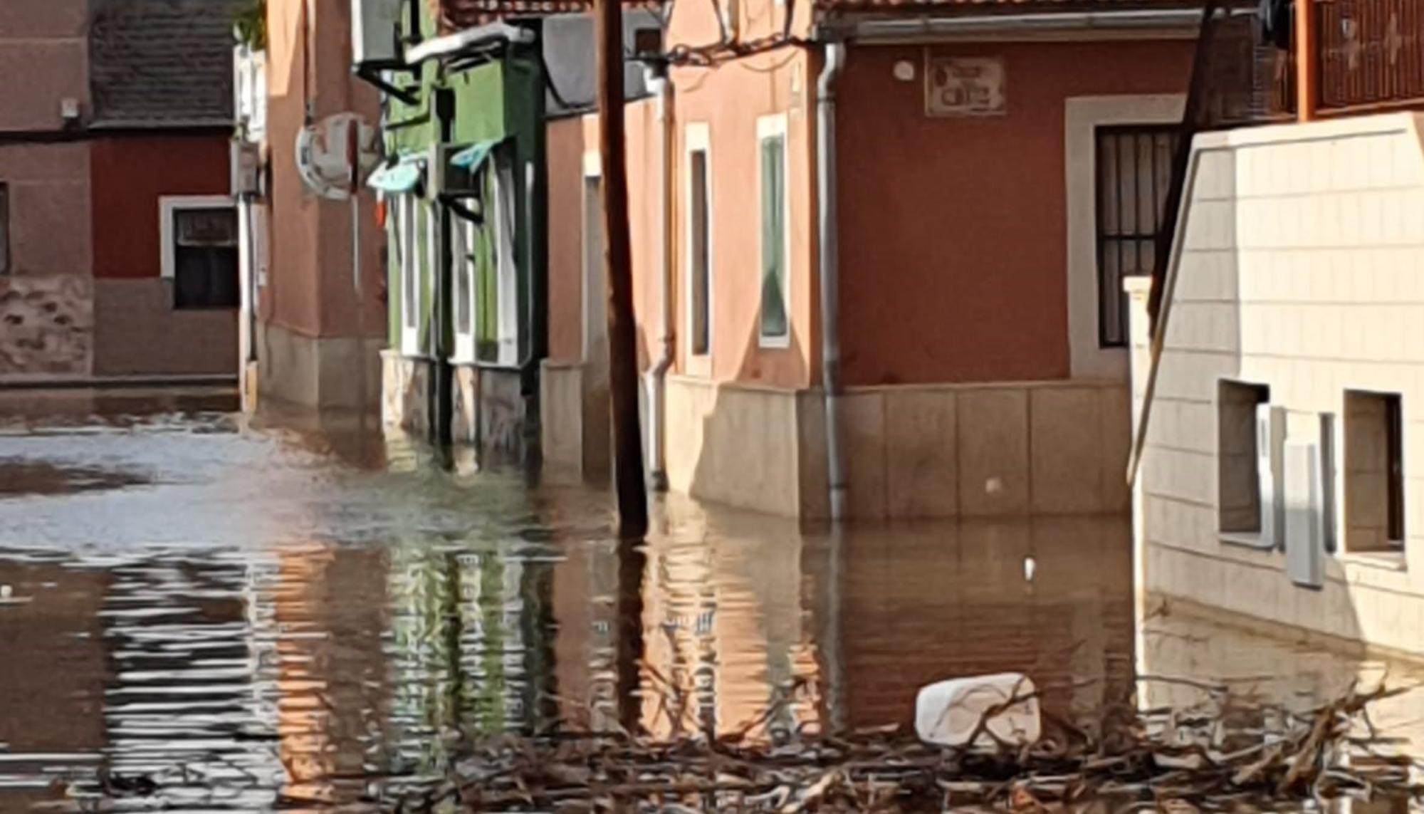 Casas inundadas por las lluvias torrenciales en Alicante