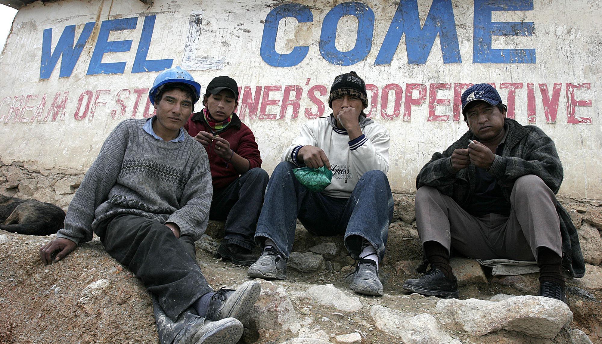 Mineros en Potosí en 2006, en los inicios del Gobierno de Evo Morales.